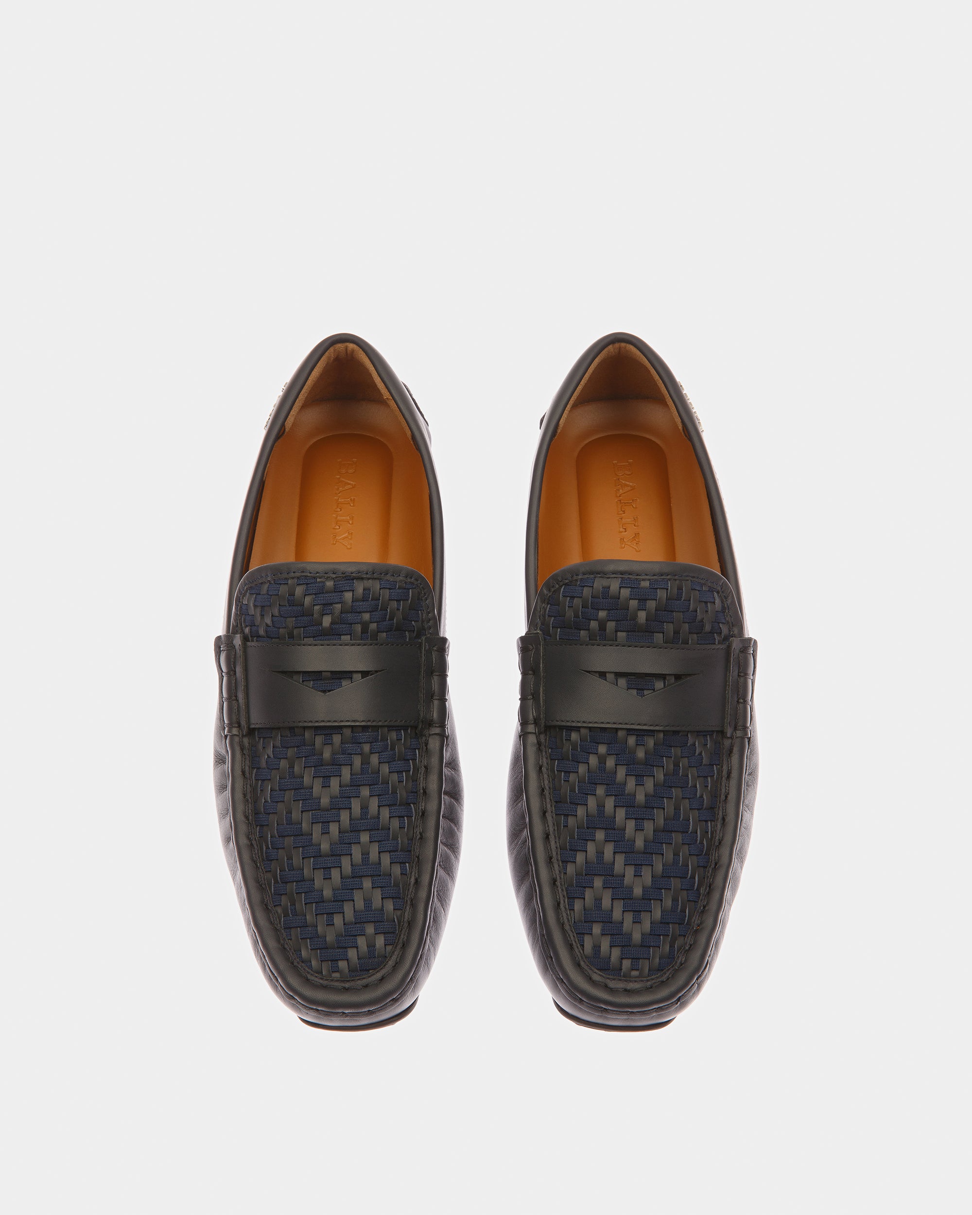 Pilos Leather Drivers In Midnight - Men's - Bally - 02