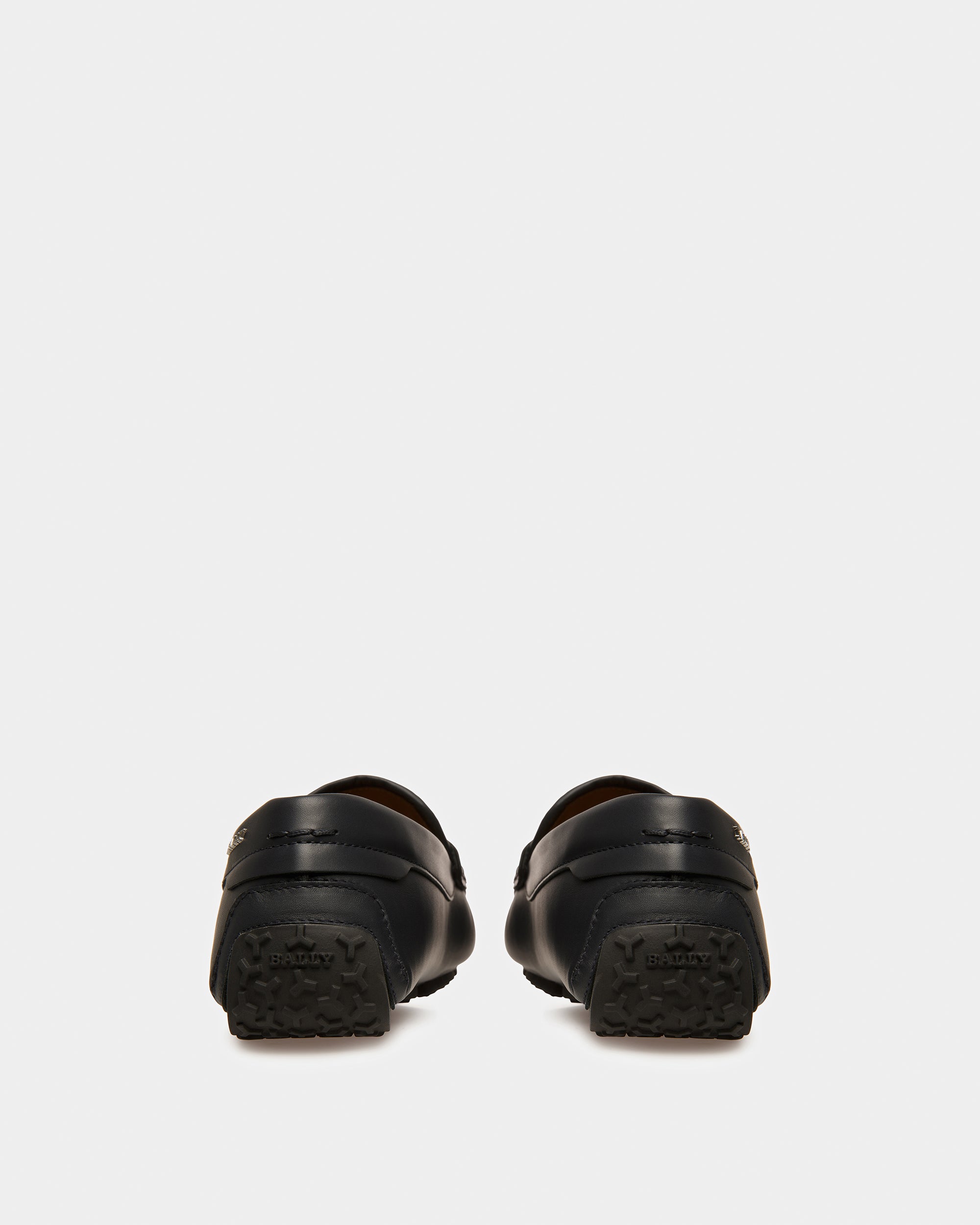 Pilos Leather Drivers In Midnight - Men's - Bally - 04