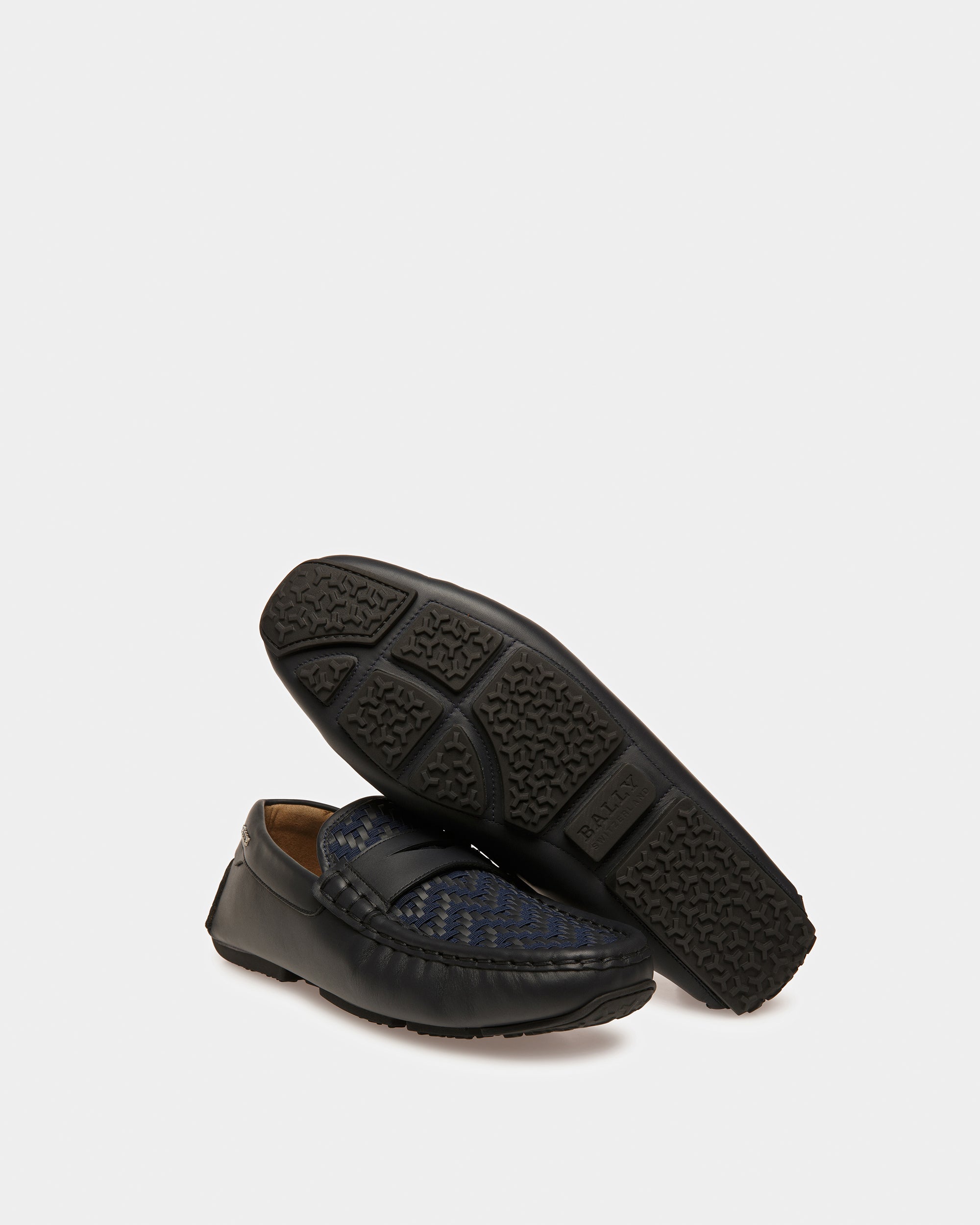 Pilos Leather Drivers In Midnight - Men's - Bally - 05