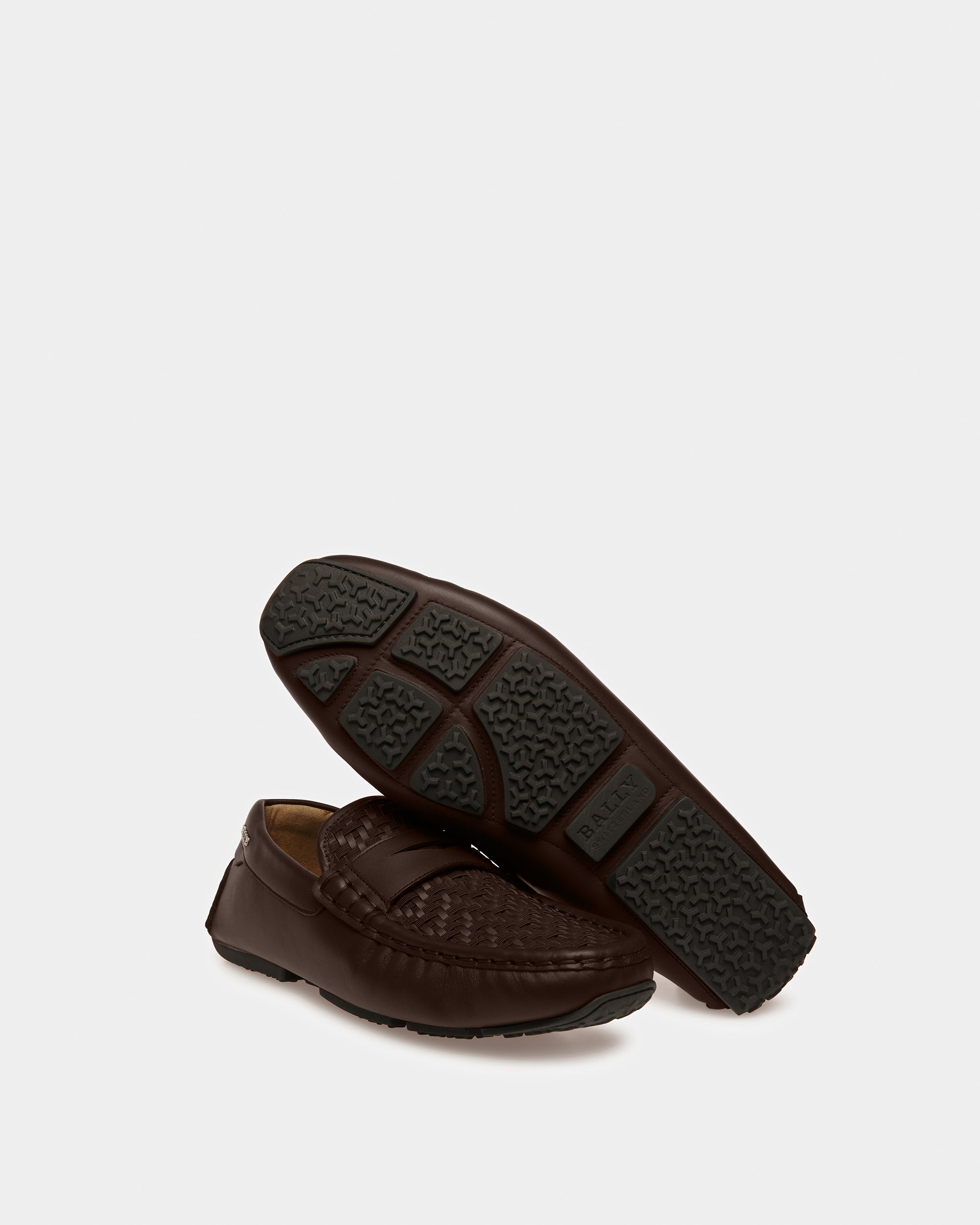 Pilos Leather Drivers In Brown - Men's - Bally - 05