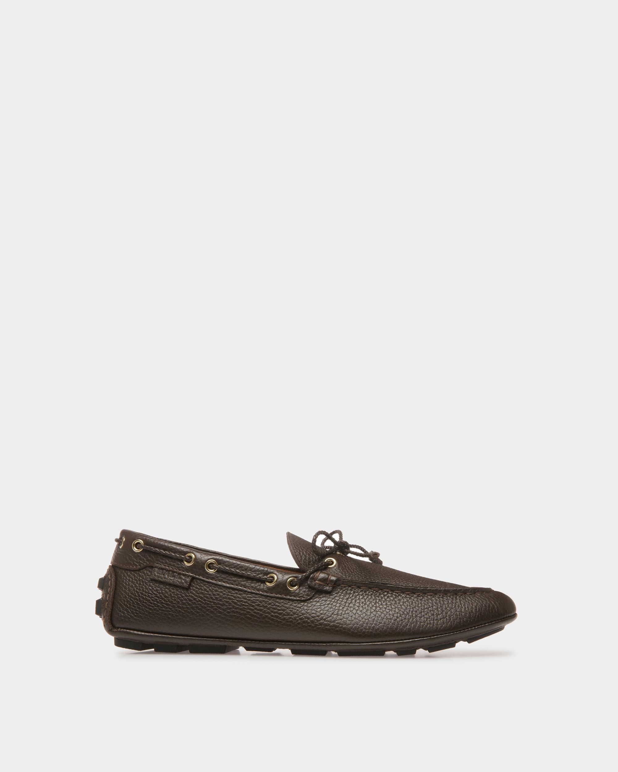 Kerbs Drivers In Brown Leather - Men's - Bally - 01