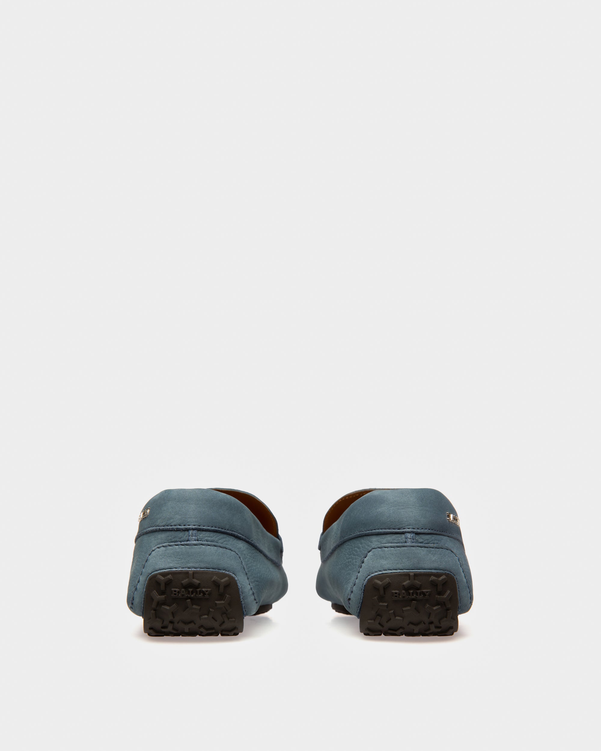 Parsal Leather Drivers In Blue - Men's - Bally - 03
