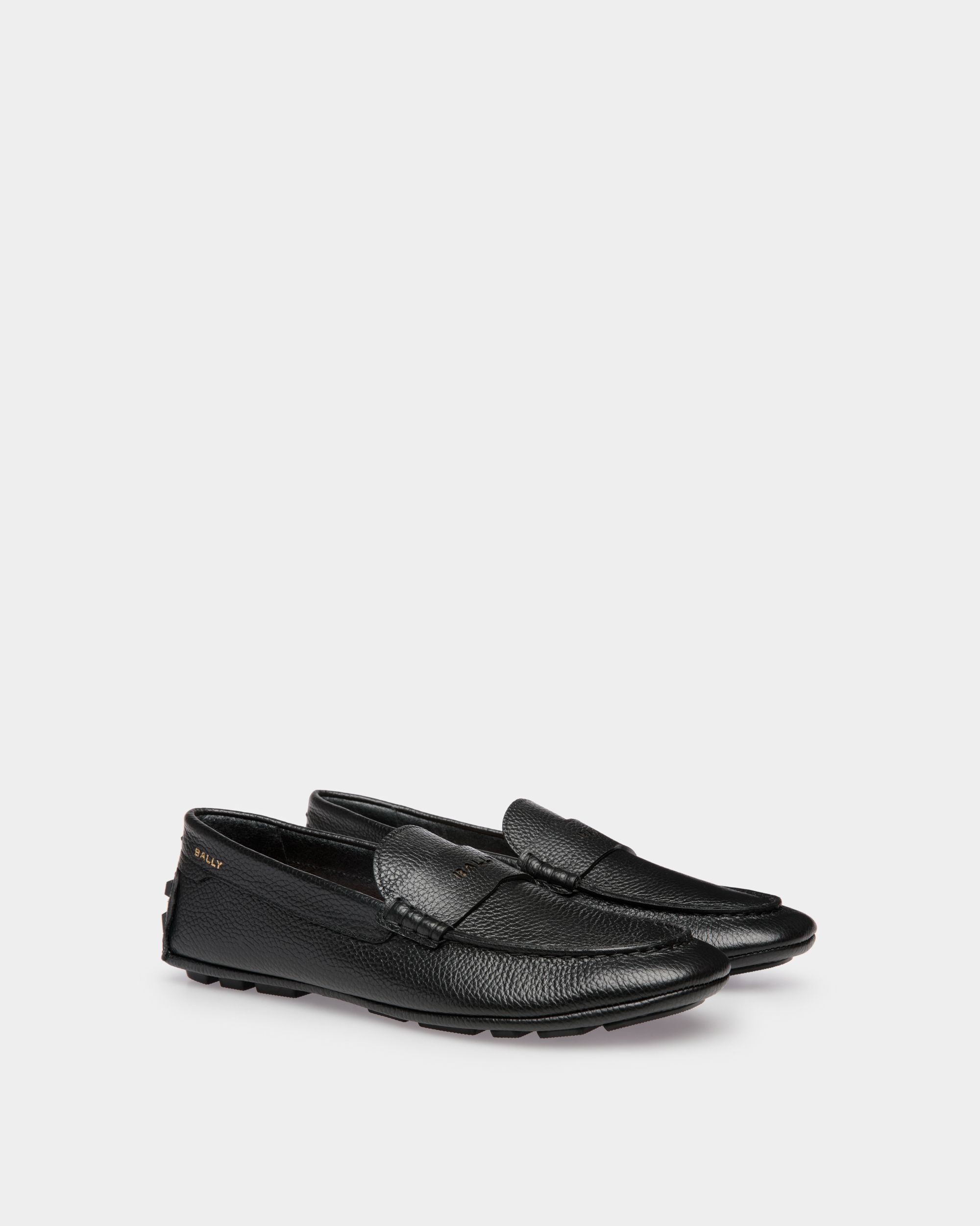 Designer Leather Slip on Driving Shoes for Men Bally