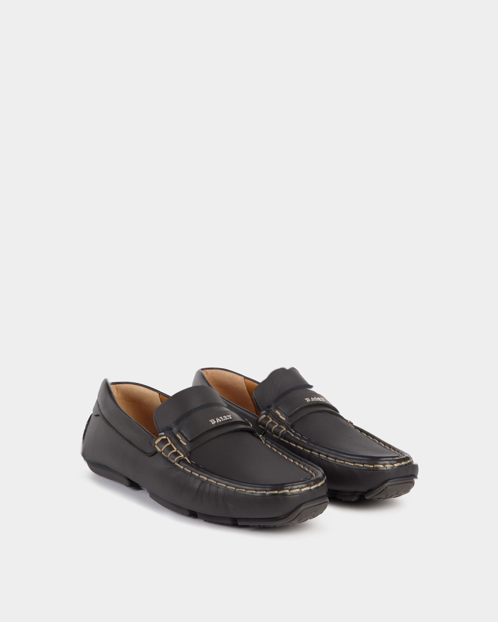 Prince Leather Drivers In Black - Men's - Bally - 02
