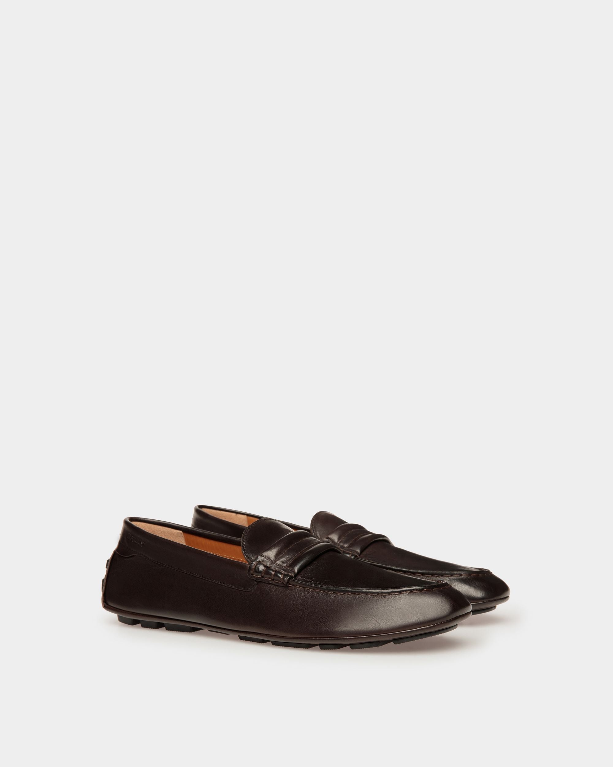 Kerbs Driver in Ebony Leather - Men's - Bally - 03