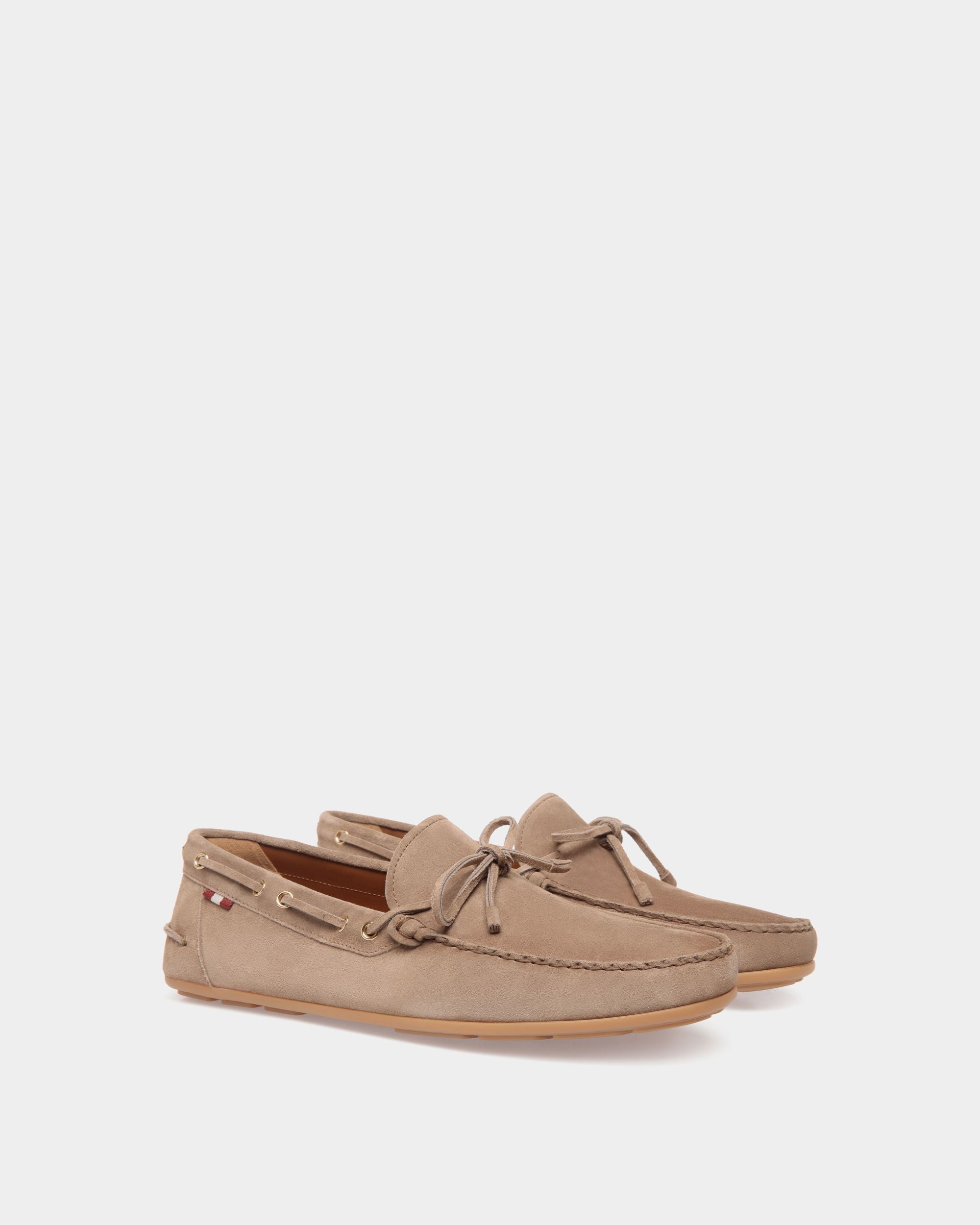 Clay Driver in Taupe Suede - Men's - Bally - 02