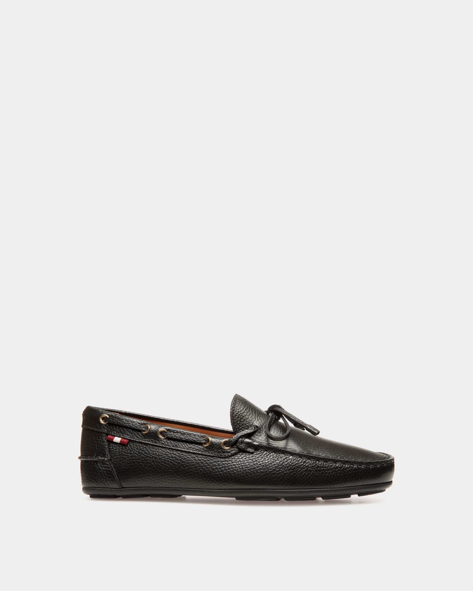 Clay Driver in Black Grained Leather - Men's - Bally - 01