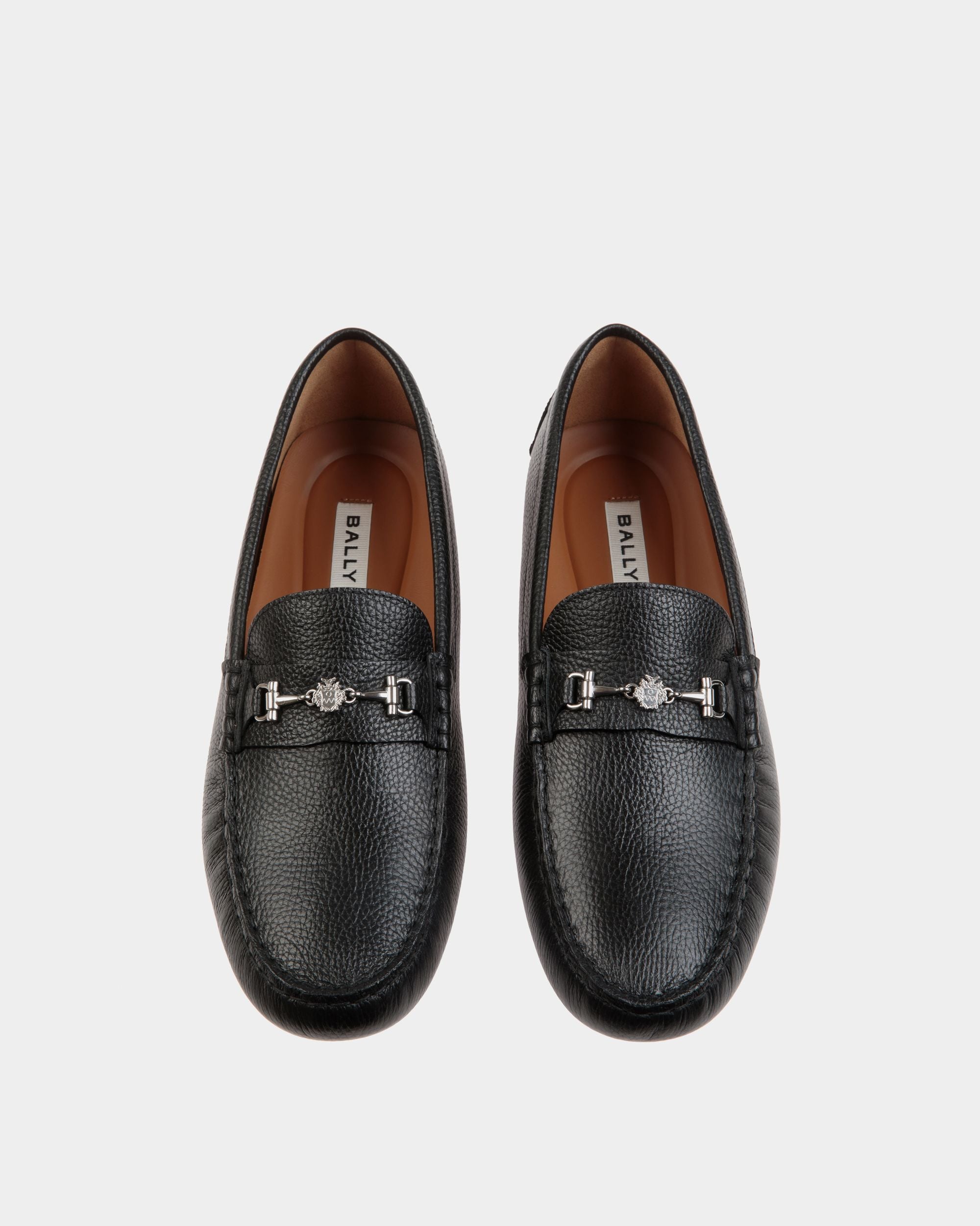 Kerbs Driver in Black Grained Leather - Men's - Bally - 05
