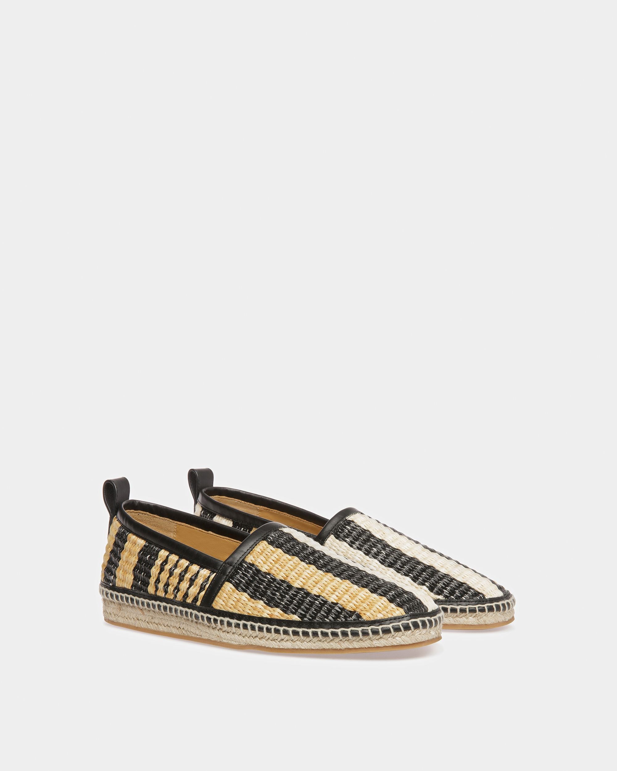 Karakas Espadrilles In Black And Bone Fabric - Men's - Bally - 02