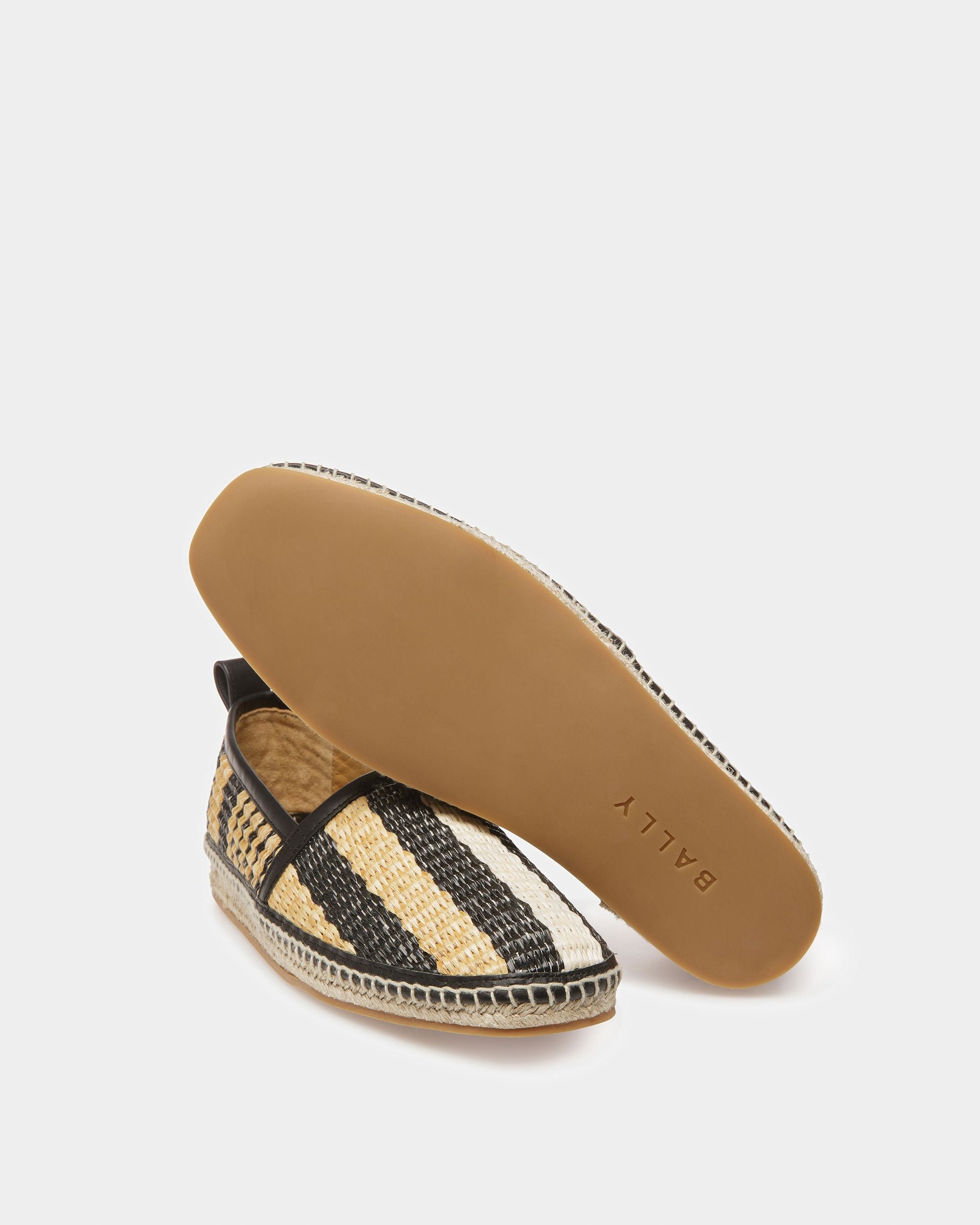 Karakas Espadrilles In Black And Bone Fabric - Men's - Bally - 04