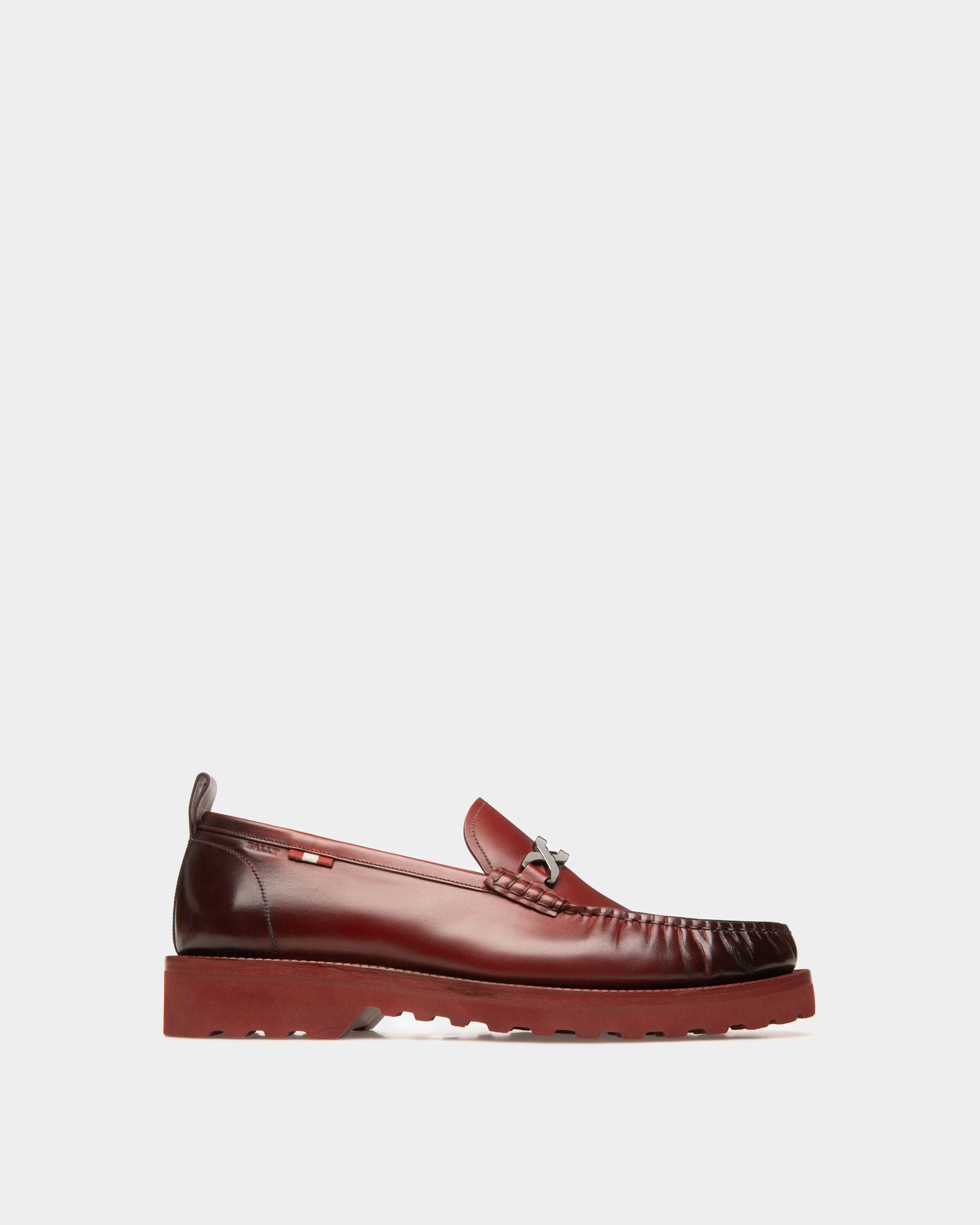 Novian Leather Mocassins In Heritage Red - Men's - Bally - 01