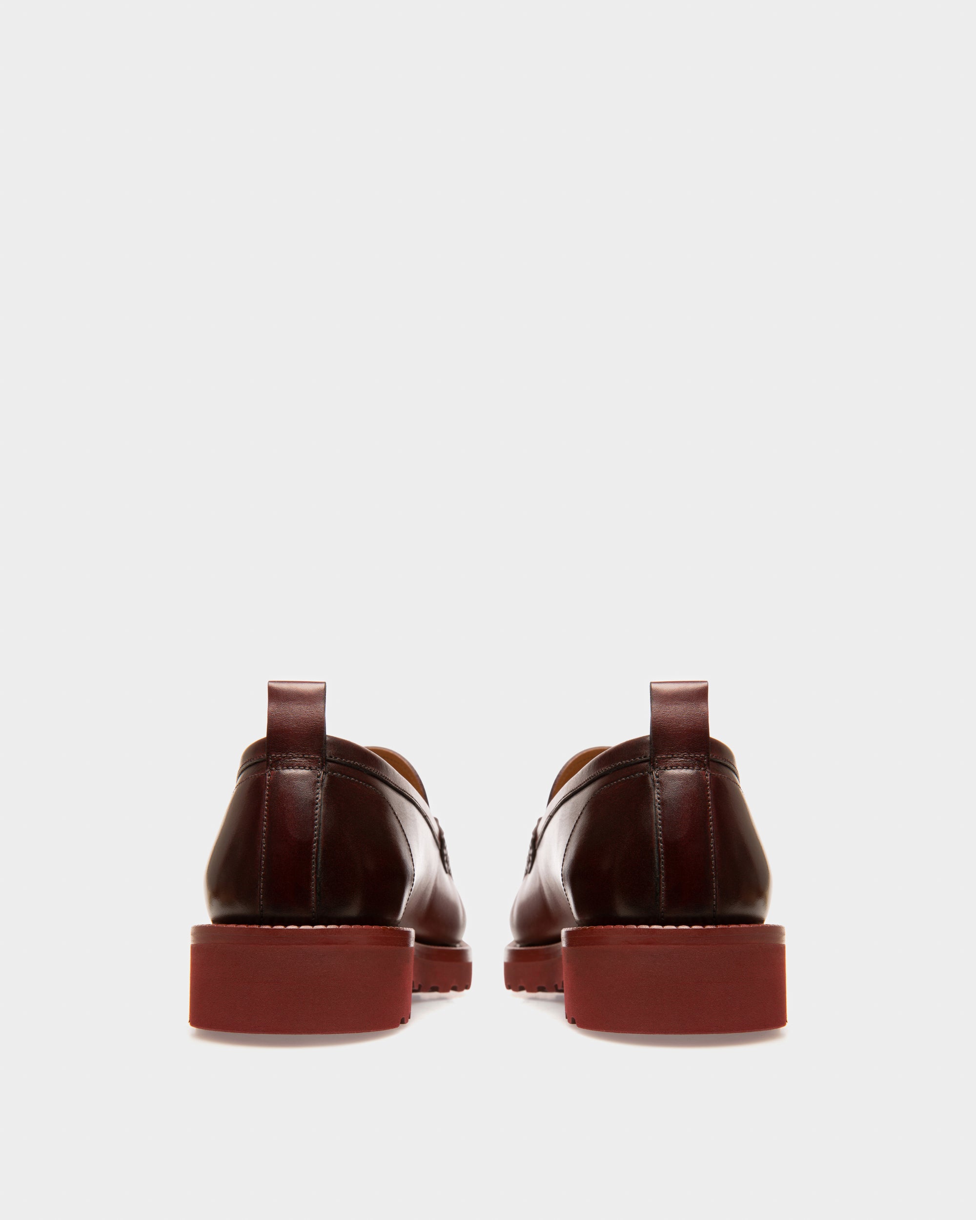Novian Leather Mocassins In Heritage Red - Men's - Bally - 04