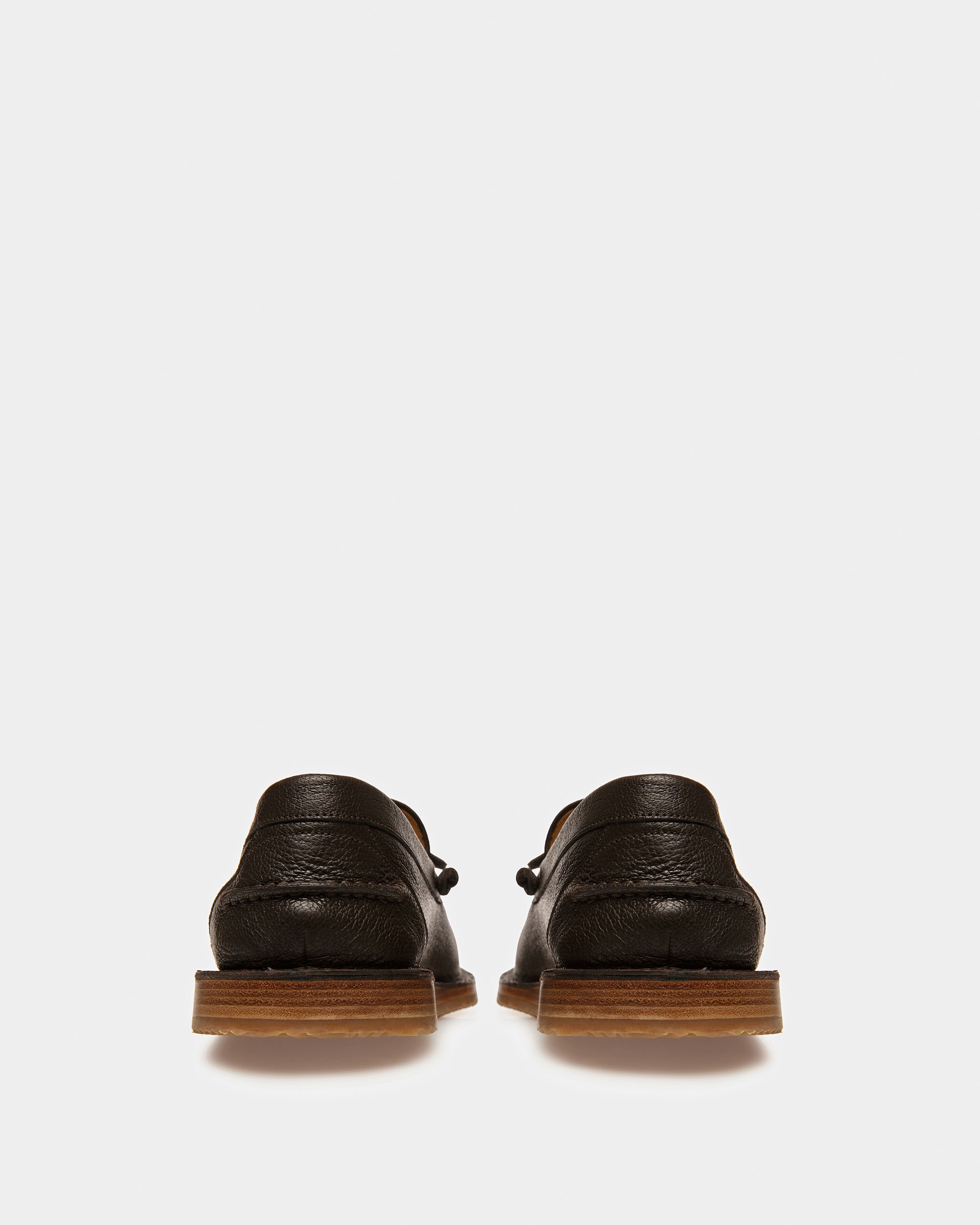 Fogar Leather Loafers In Brown - Men's - Bally - 04