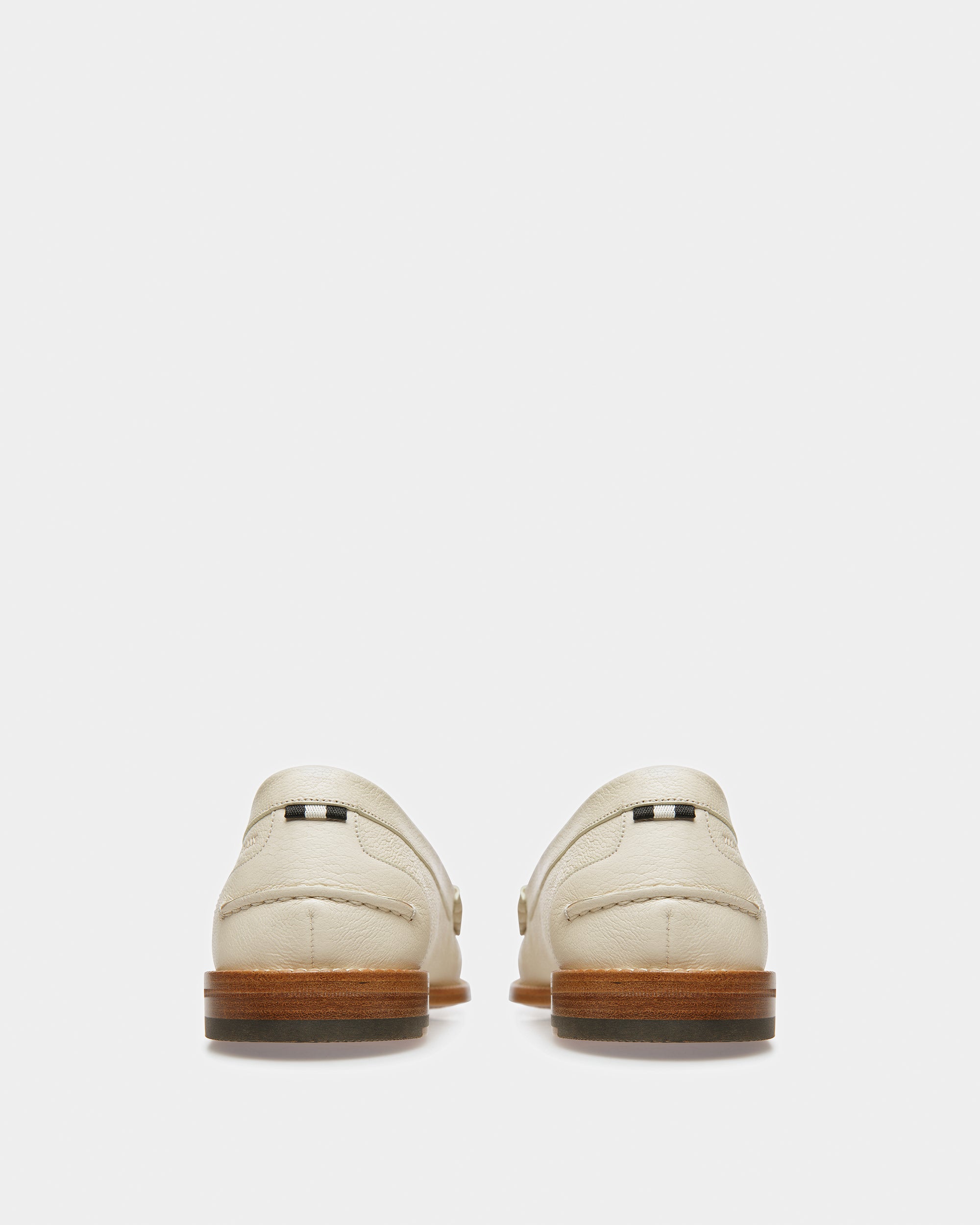Ron Leather Moccasins In Bone - Men's - Bally - 04