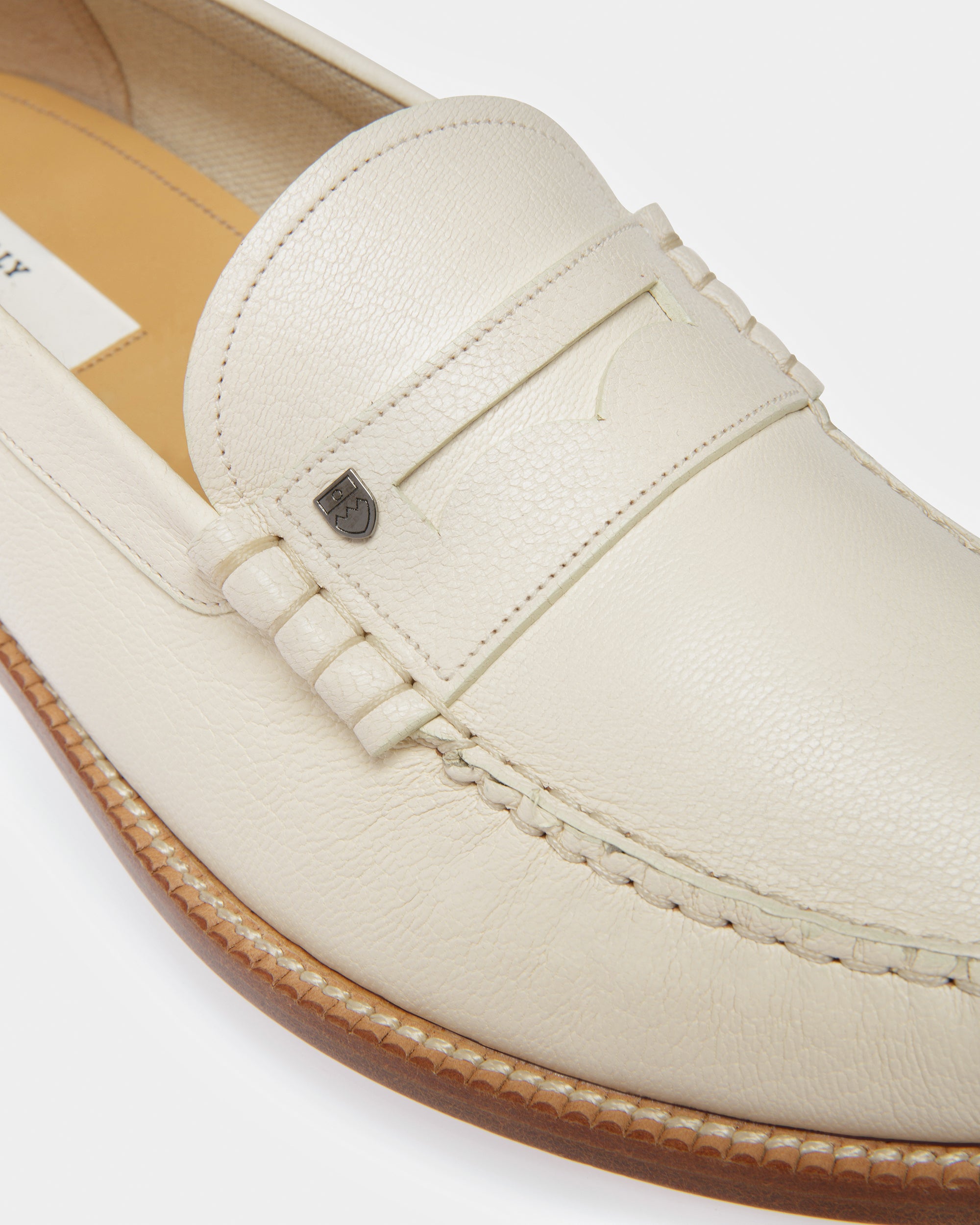 Ron Leather Moccasins In Bone - Men's - Bally - 06