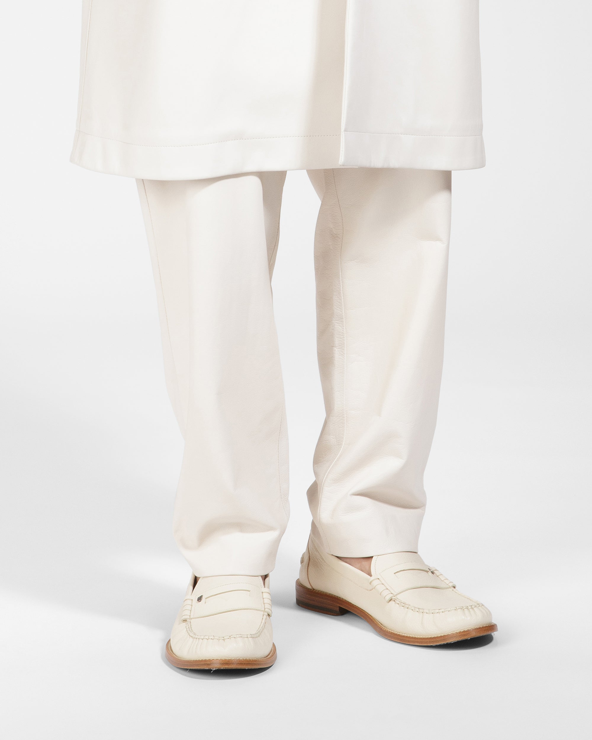 Ron Leather Moccasins In Bone - Men's - Bally - 07