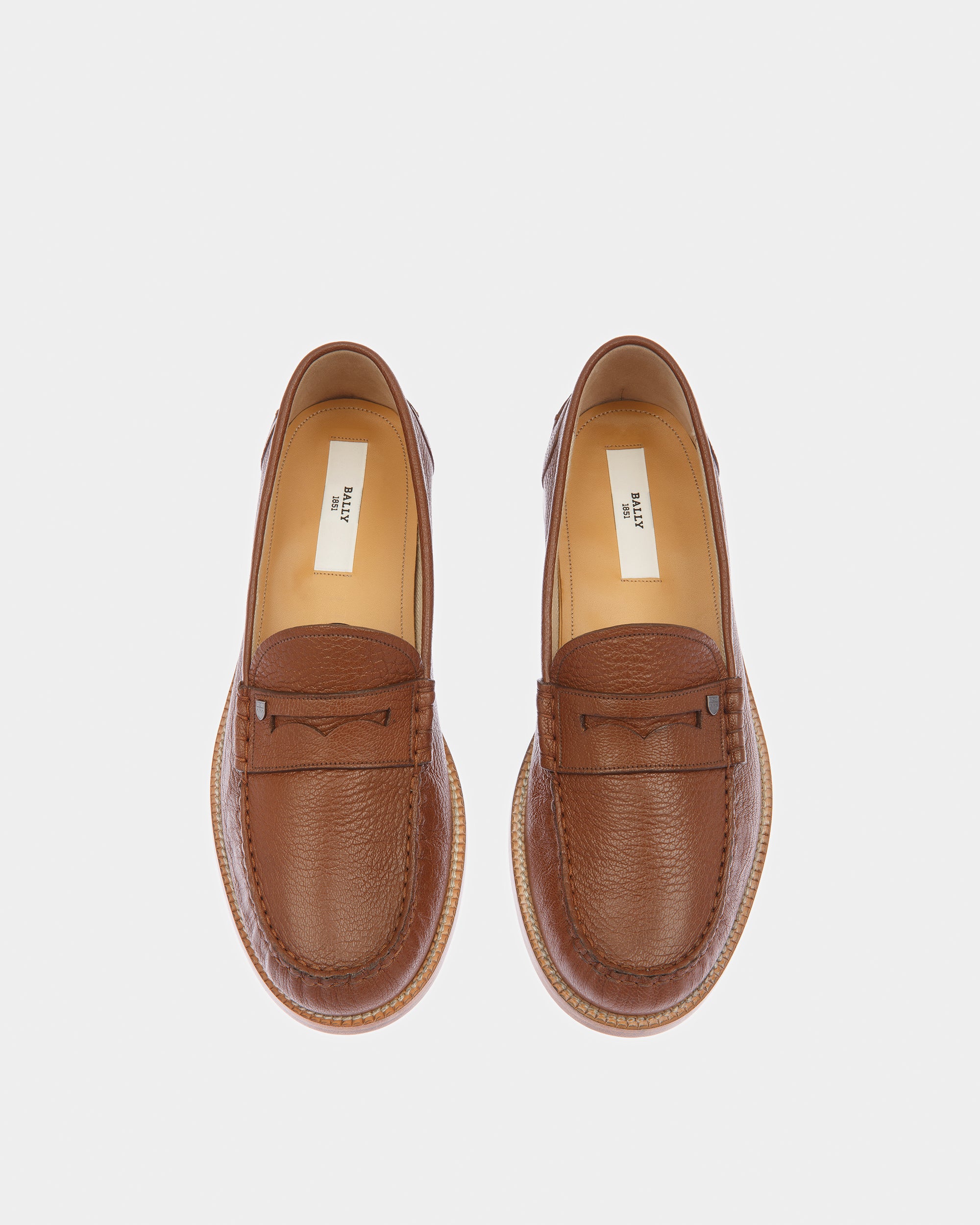 Ron Leather Moccasins In Brown - Men's - Bally - 02