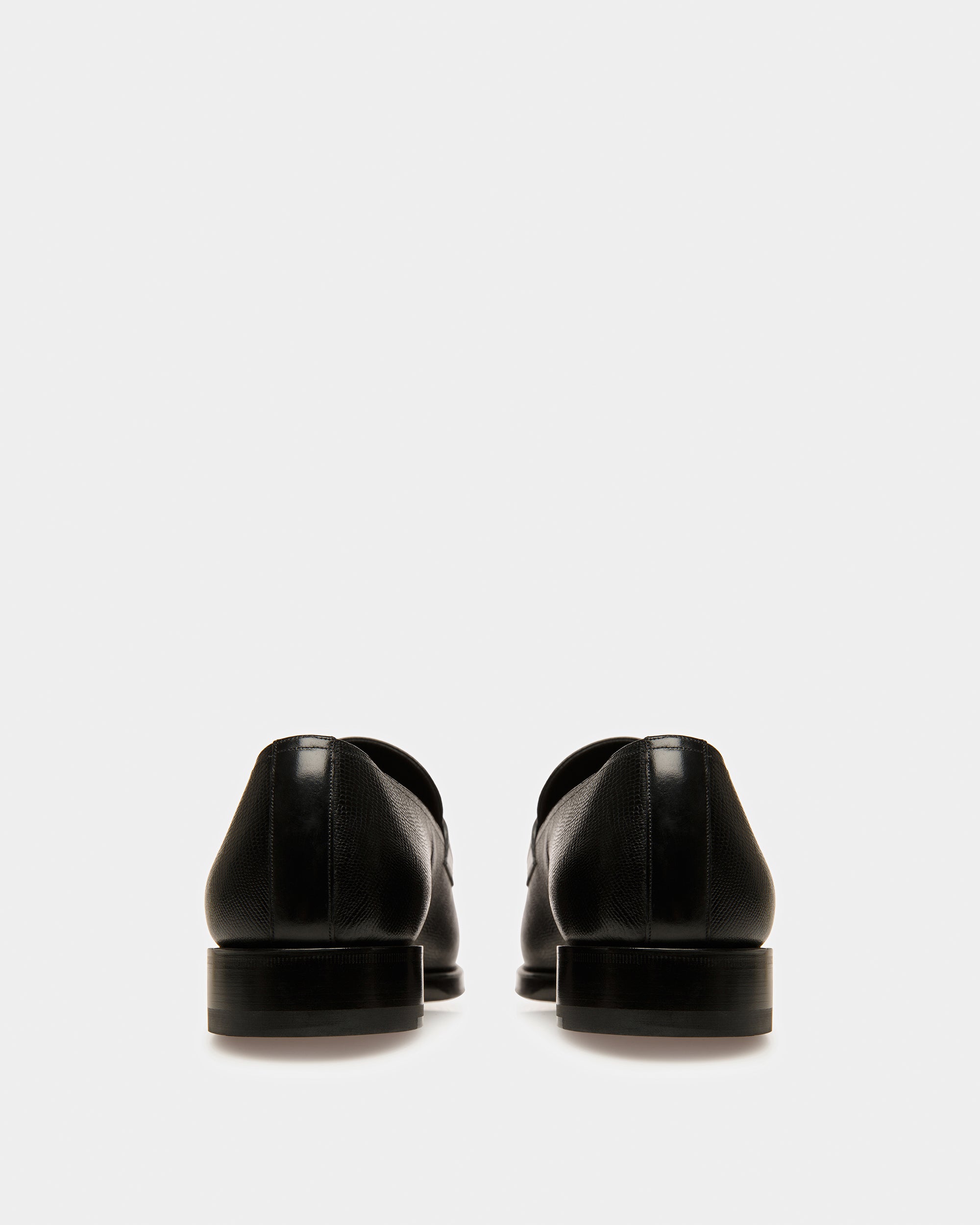 Scuvier Leather Loafers In Black - Men's - Bally - 04