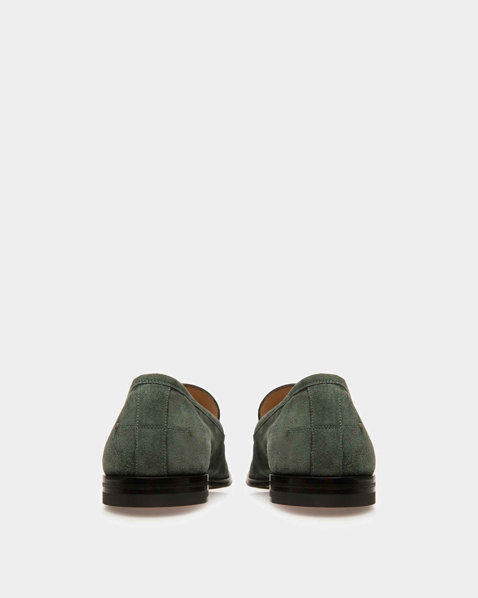 Webb Leather Loafers In Sage - Men's - Bally - 03
