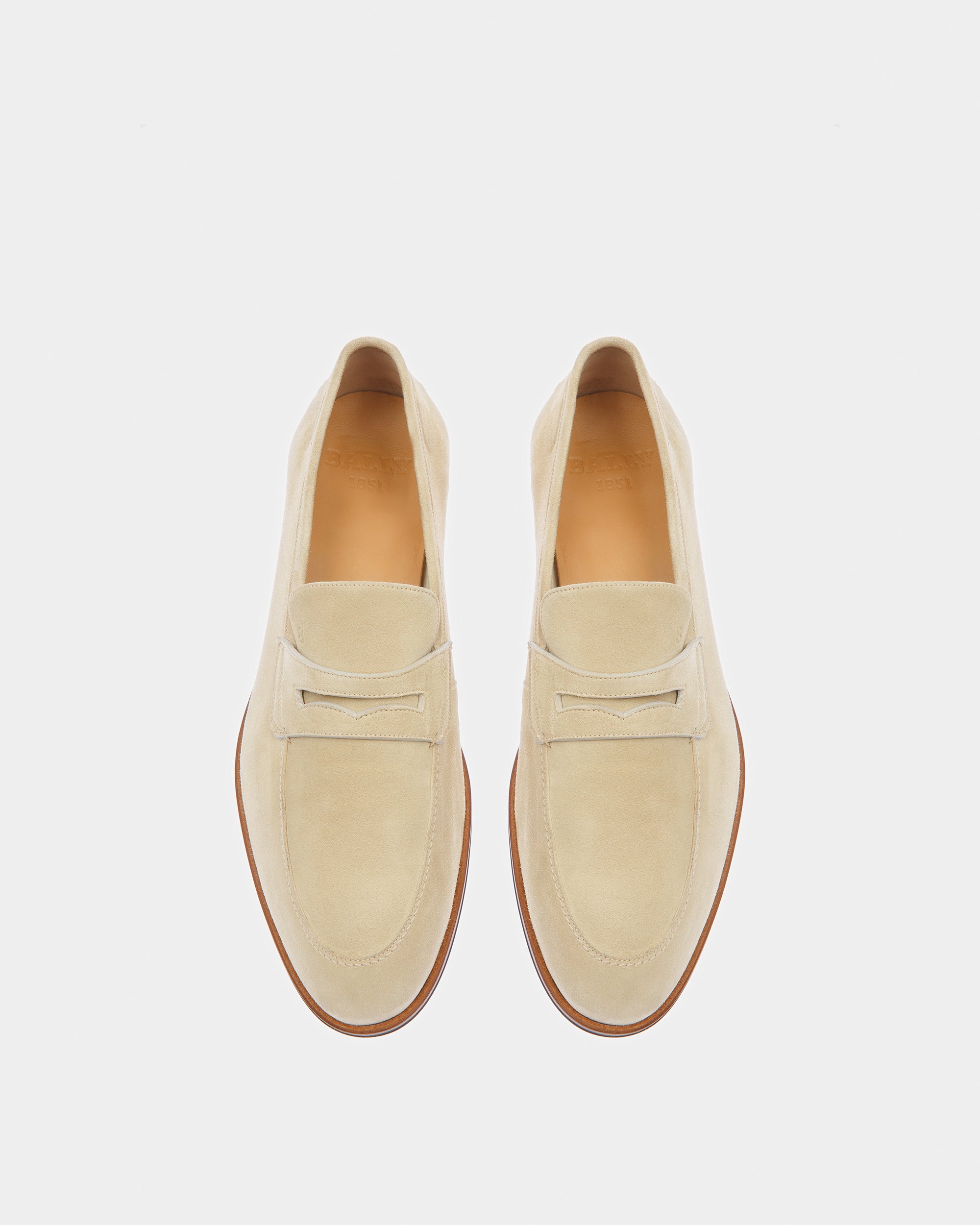 Webb Leather Loafers In Fossil - Men's - Bally - 02