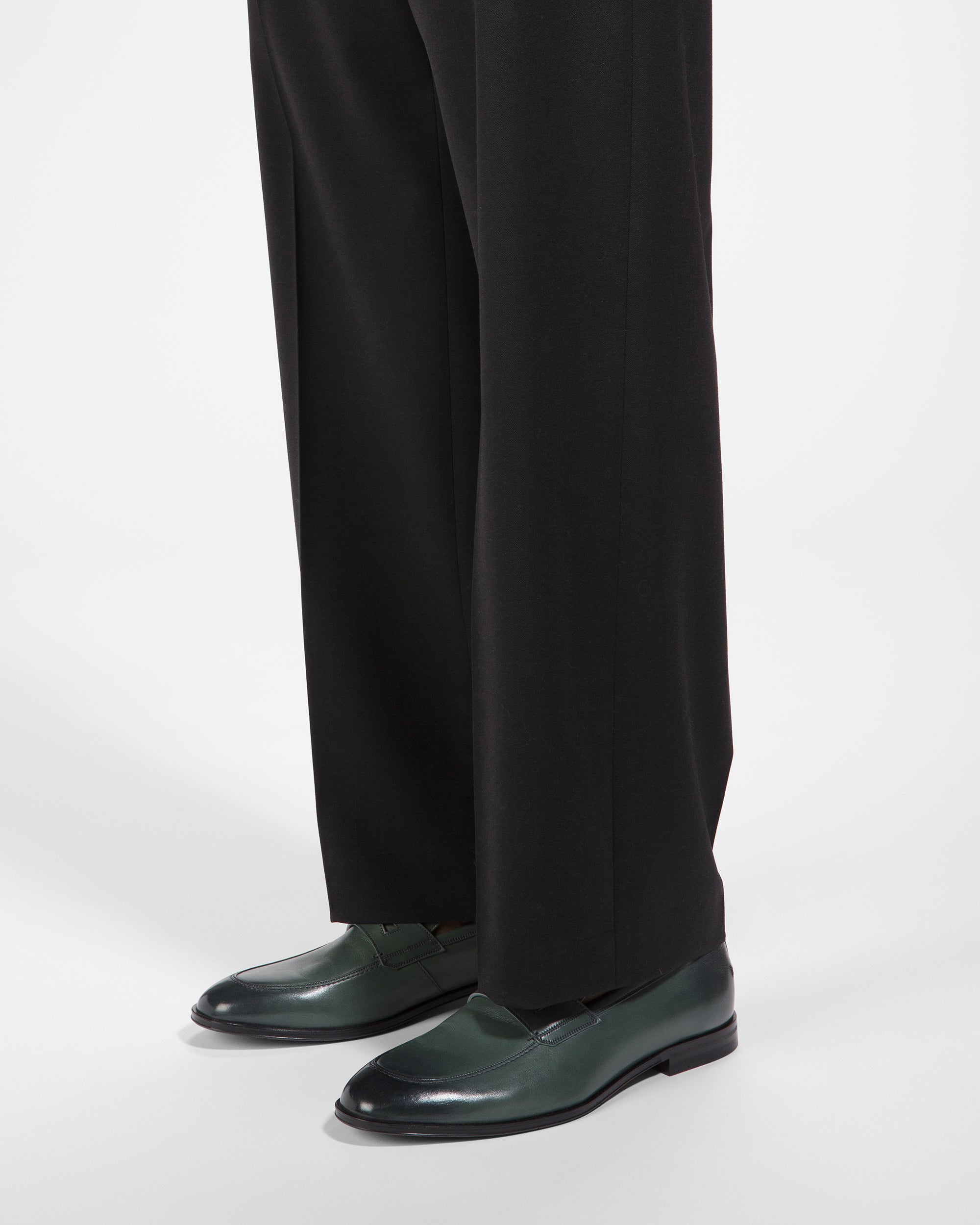 Webb Leather Loafers In Sage - Men's - Bally - 07