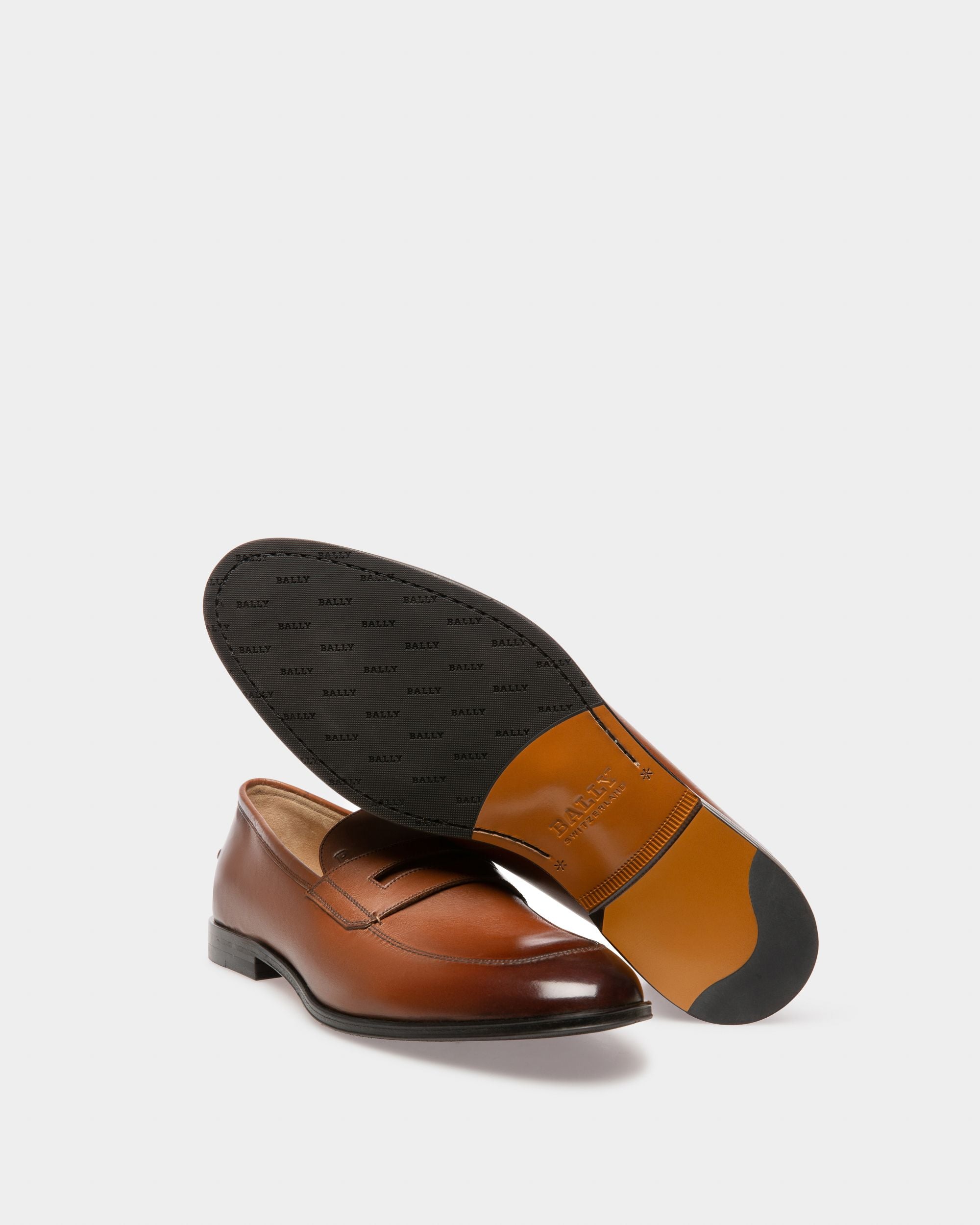 Webb Leather Loafers In Brown - Men's - Bally - 04