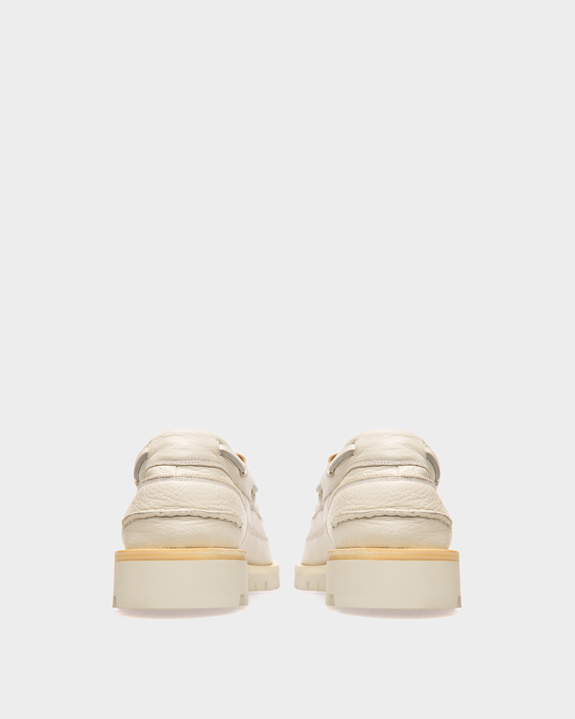 Trendal Leather Moccasins In White - Men's - Bally - 04