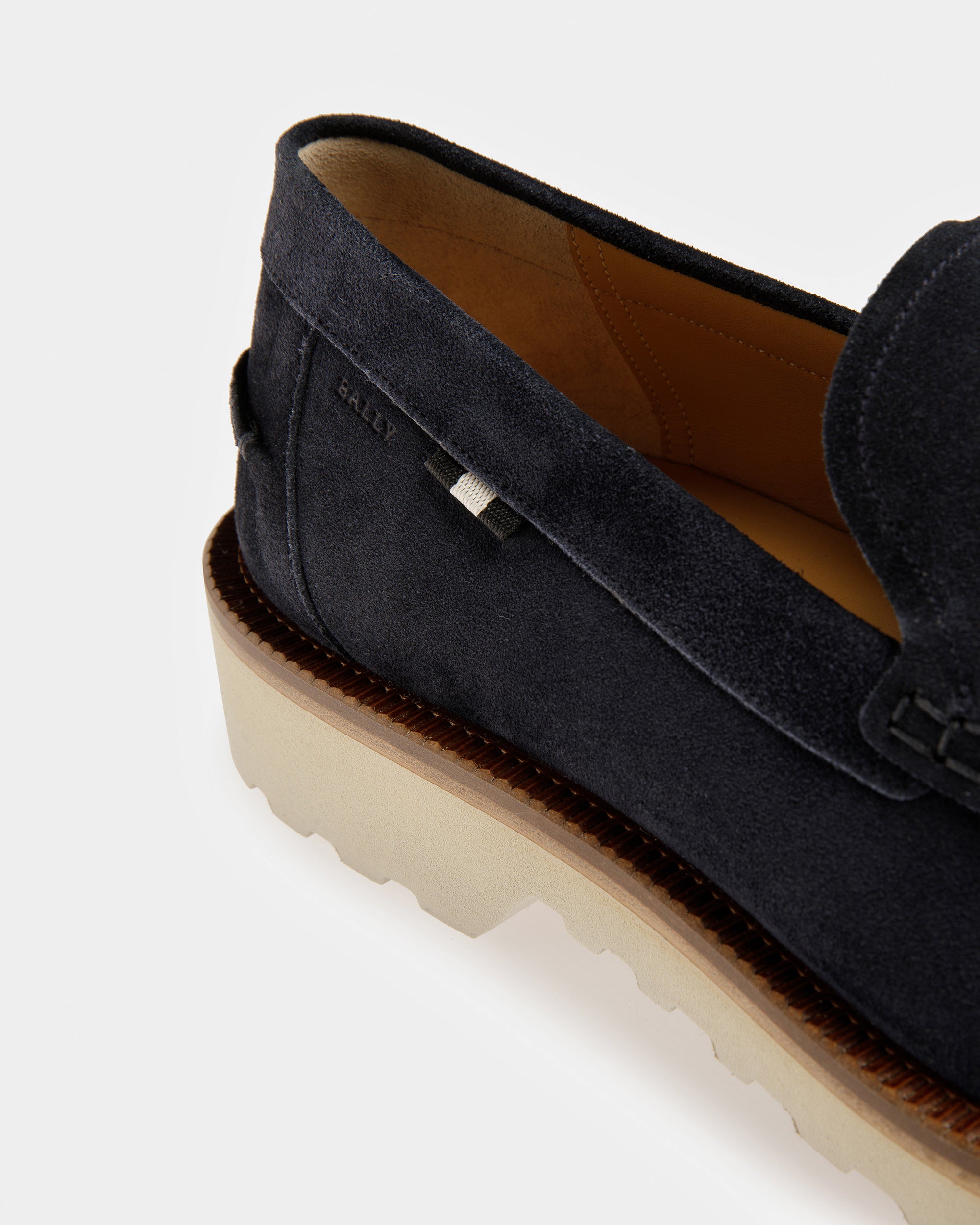 Novald Leather Loafers In Midnight - Men's - Bally - 03