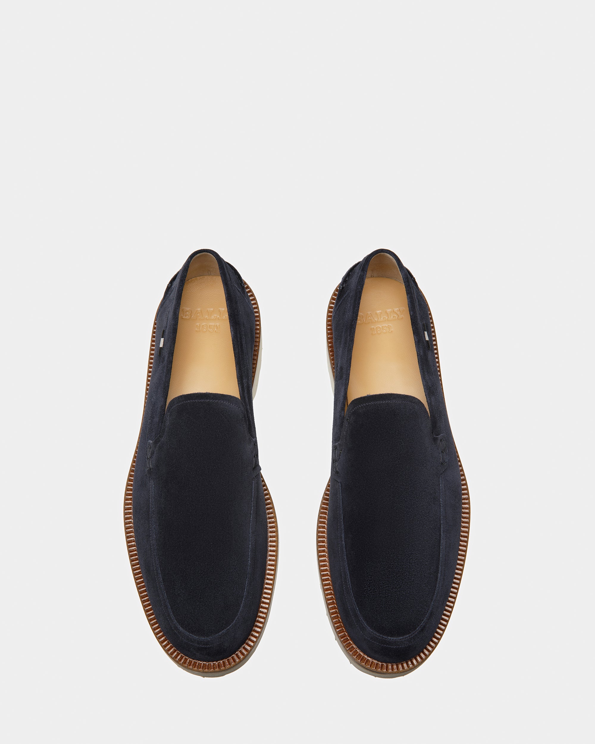Novald Leather Loafers In Midnight - Men's - Bally - 04