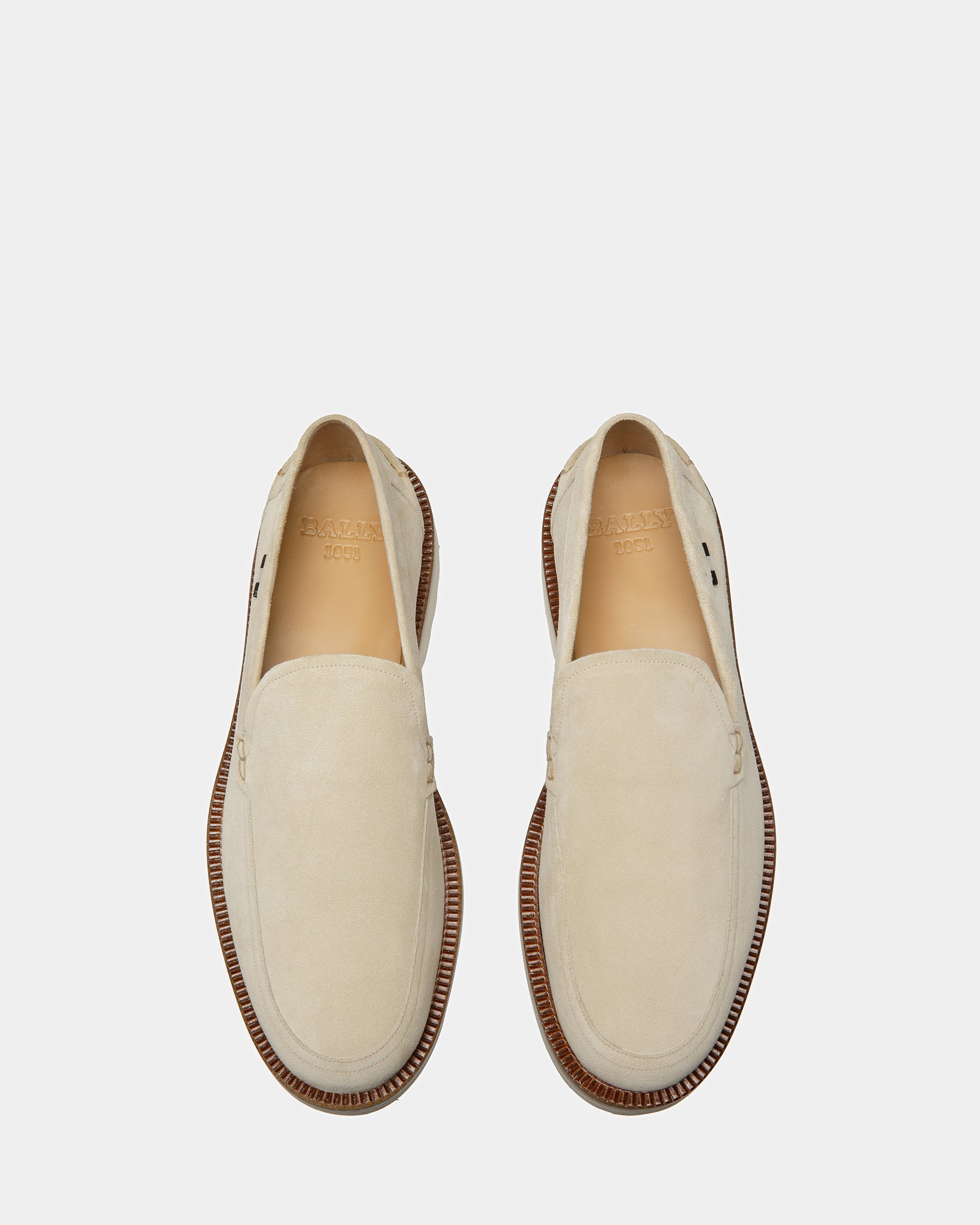 Novald Leather Loafers In Fossil - Men's - Bally - 04
