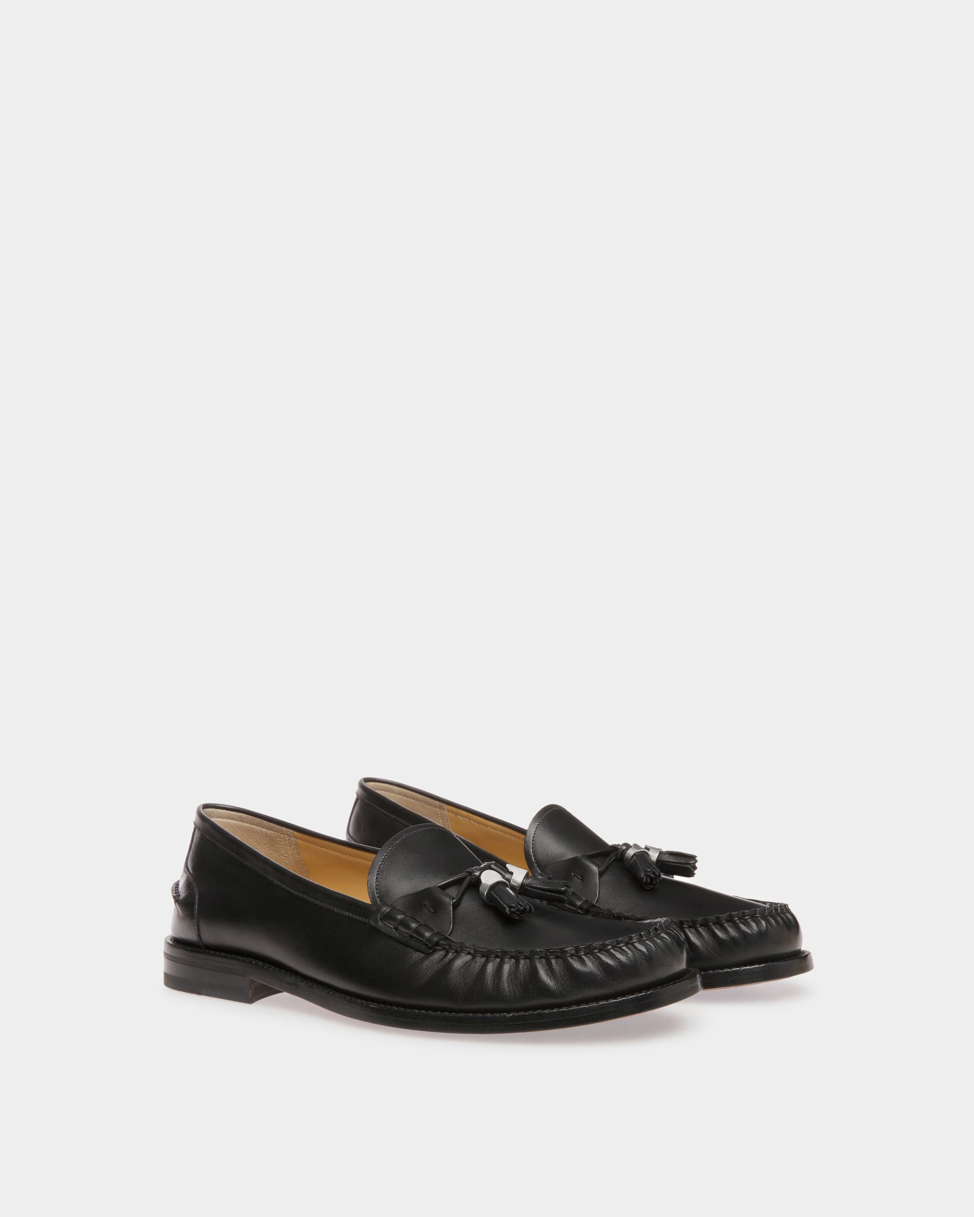 Rome Mocassins In Black Leather - Men's - Bally - 03
