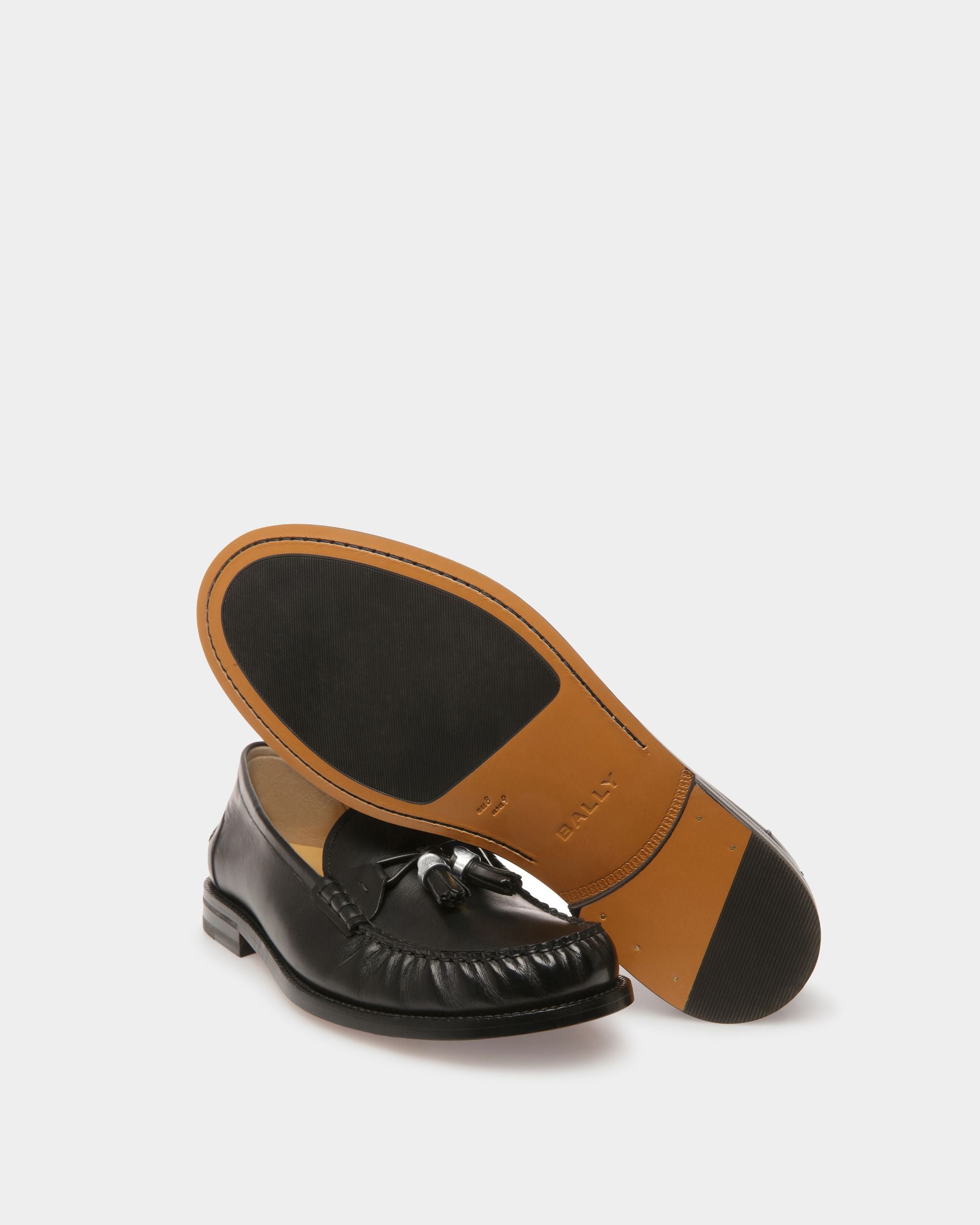 Rome Mocassins In Black Leather - Men's - Bally - 05