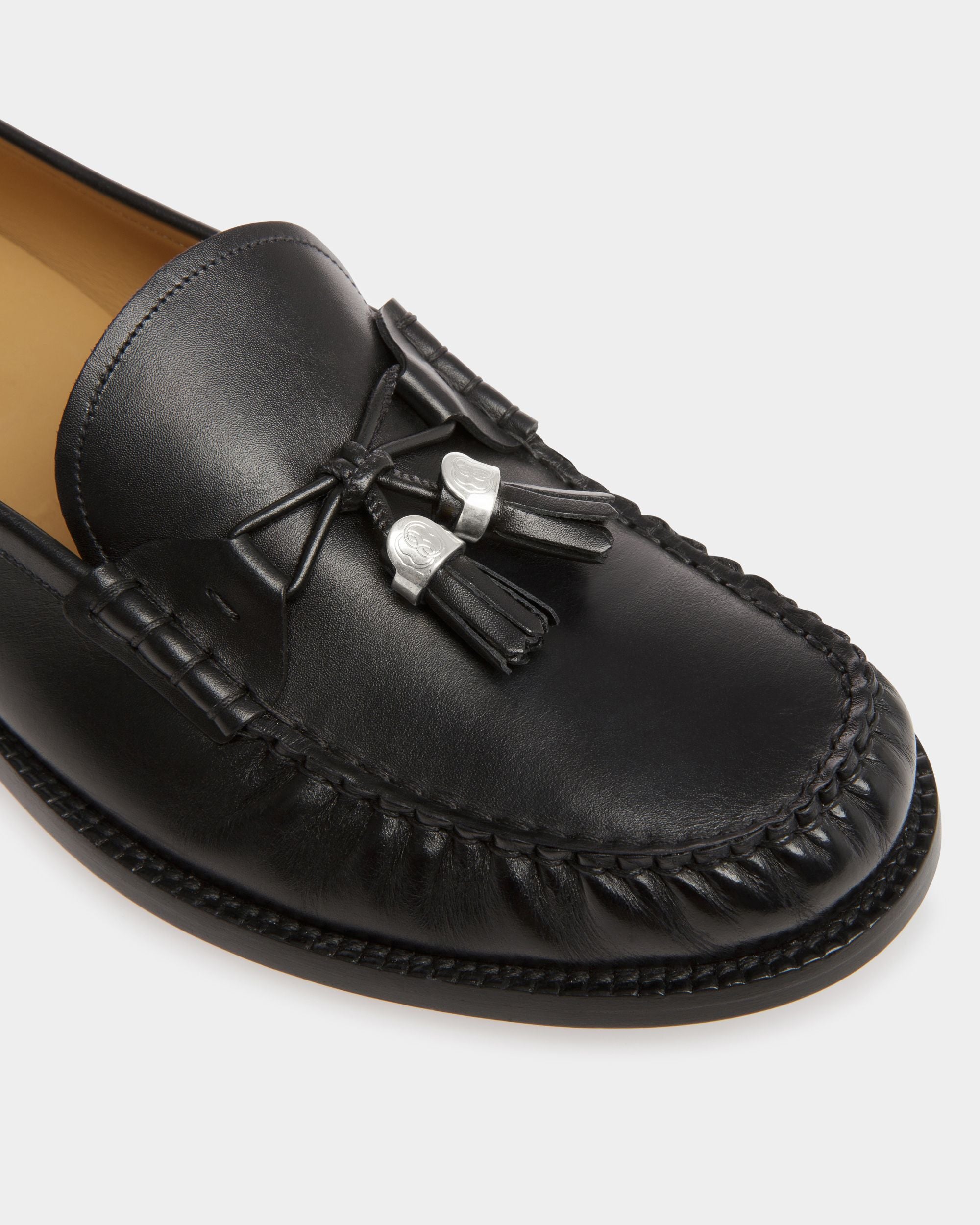 Rome Mocassins In Black Leather - Men's - Bally - 06