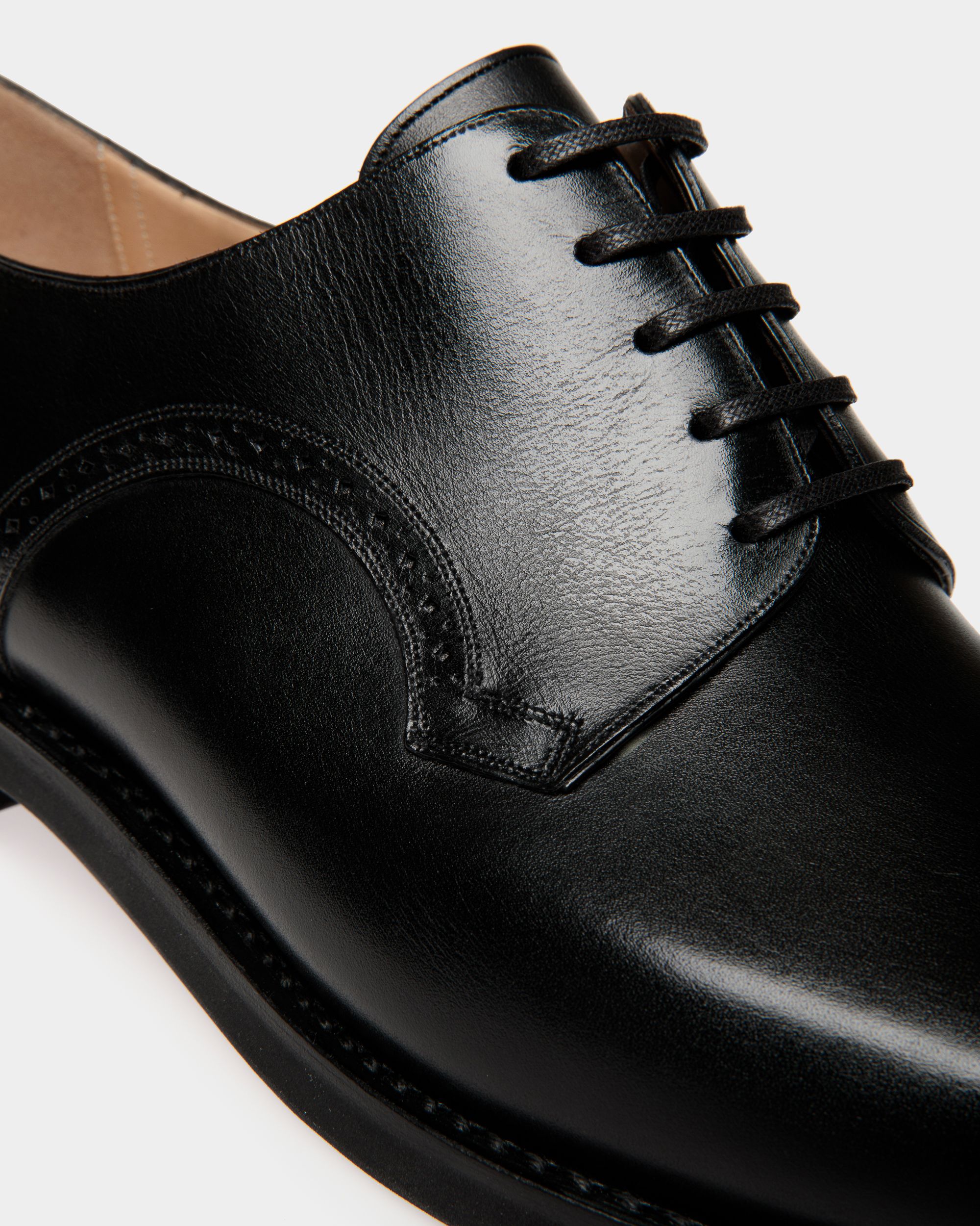Scribe Derby in Black Leather - Men's - Bally - 04