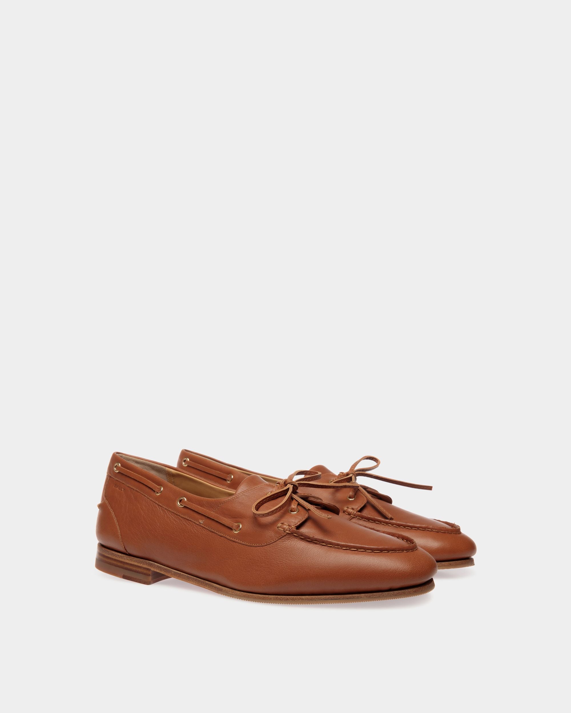 Plume Loafer in Brown Leather - Men's - Bally - 03