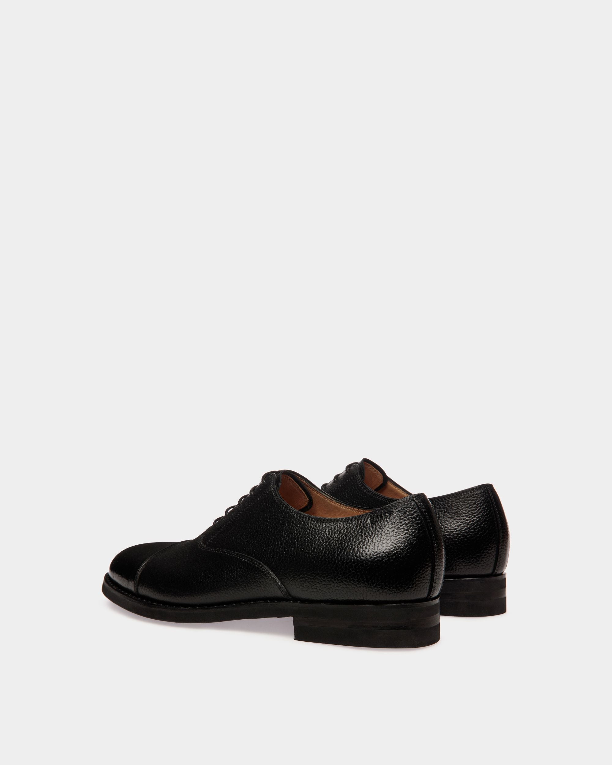 Schoenen Oxford In Black Grained Leather - Men's - Bally - 03
