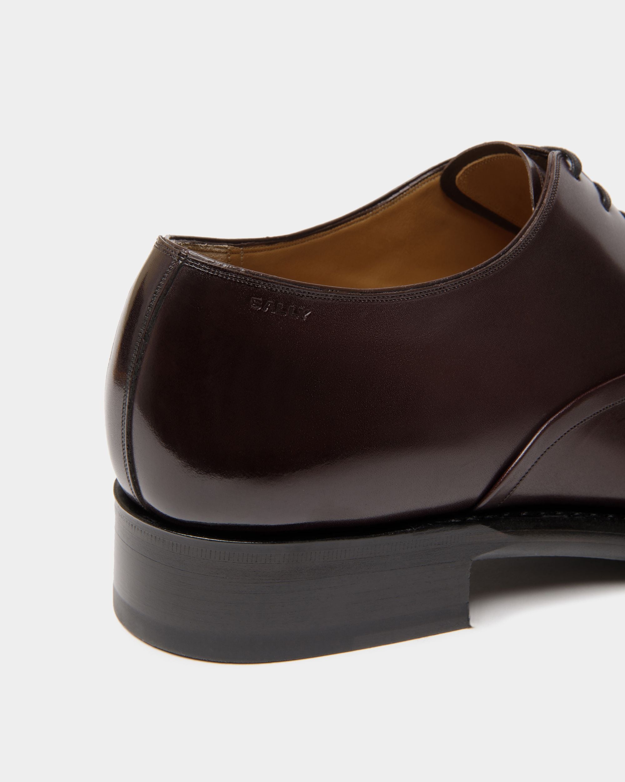 Scribe Un Oxford in Deep Burgundy Leather - Men's - Bally - 06