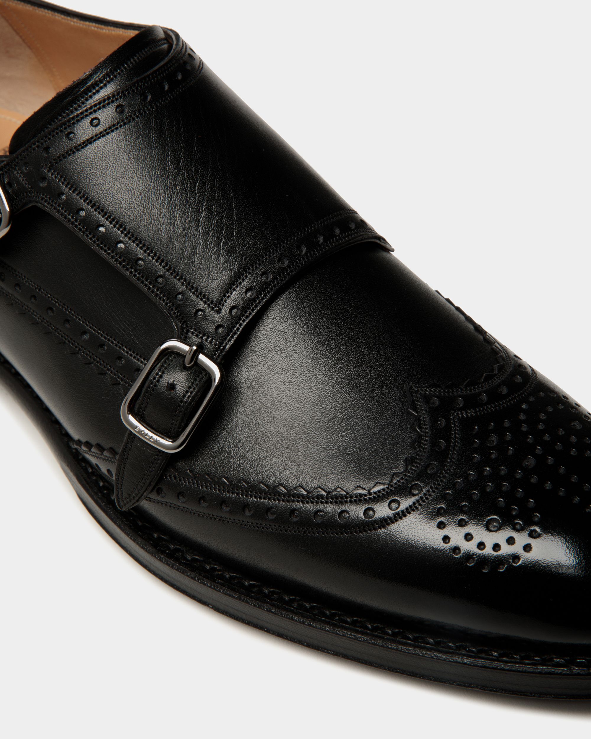 Scribe Un Monk Strap In Black Leather - Men's - Bally - 04