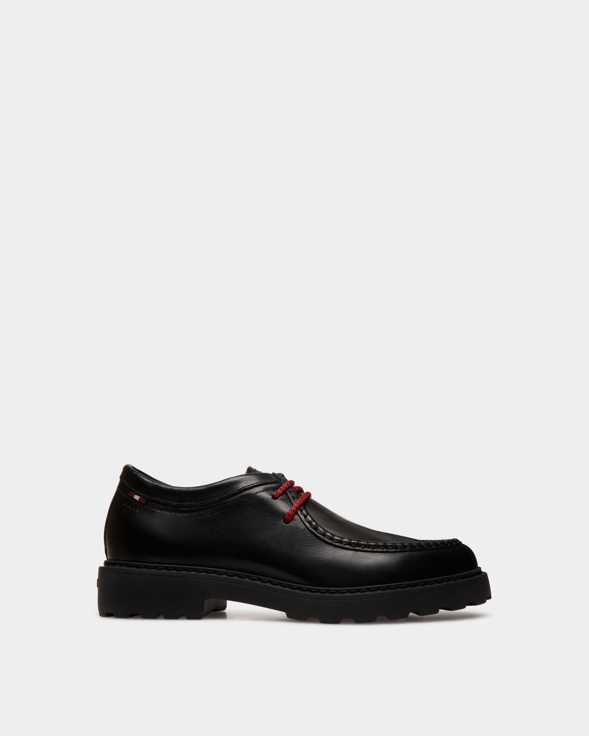 Gusto Derby in Black Leather - Men's - Bally - 01