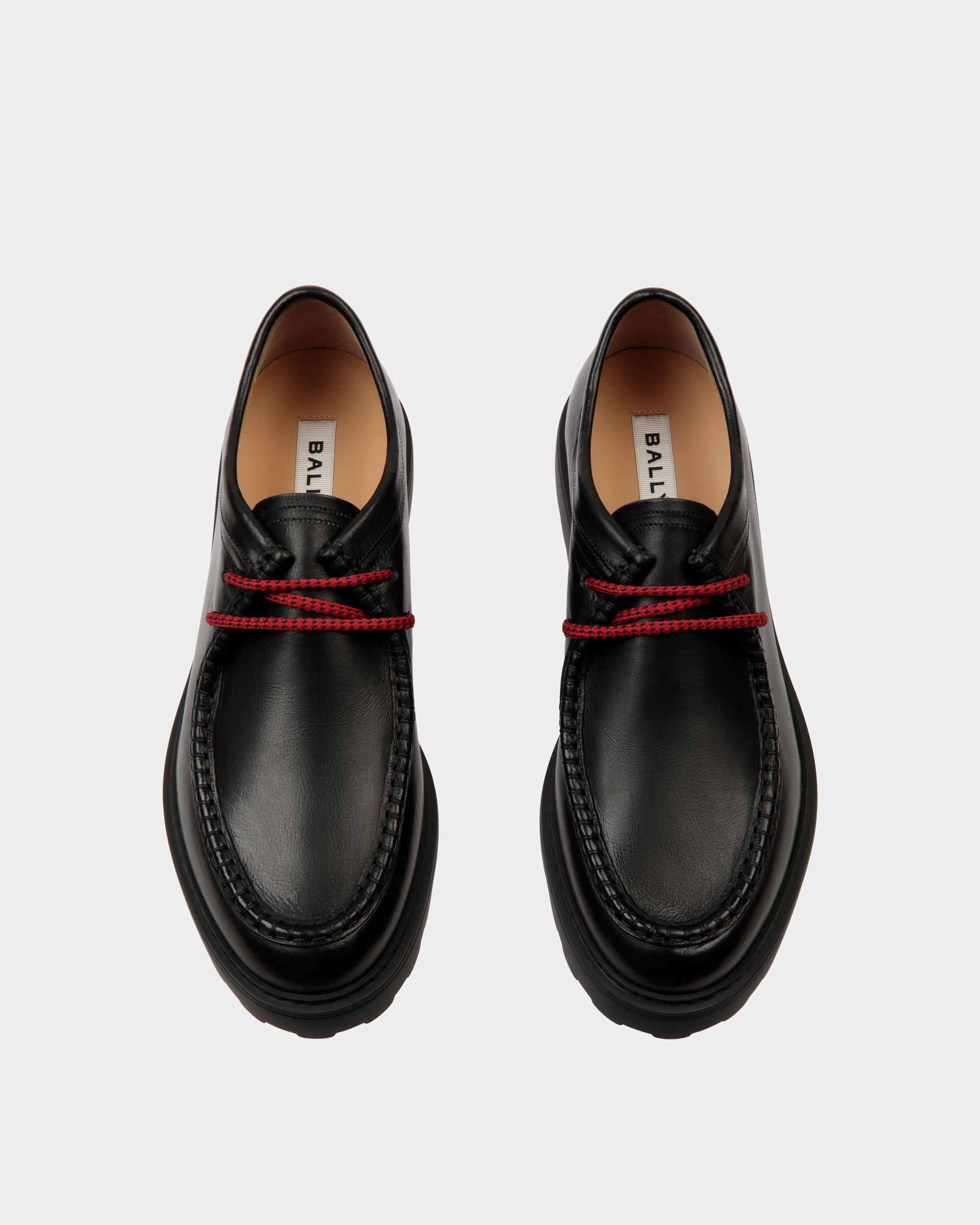 Gusto Derby in Black Leather - Men's - Bally - 04