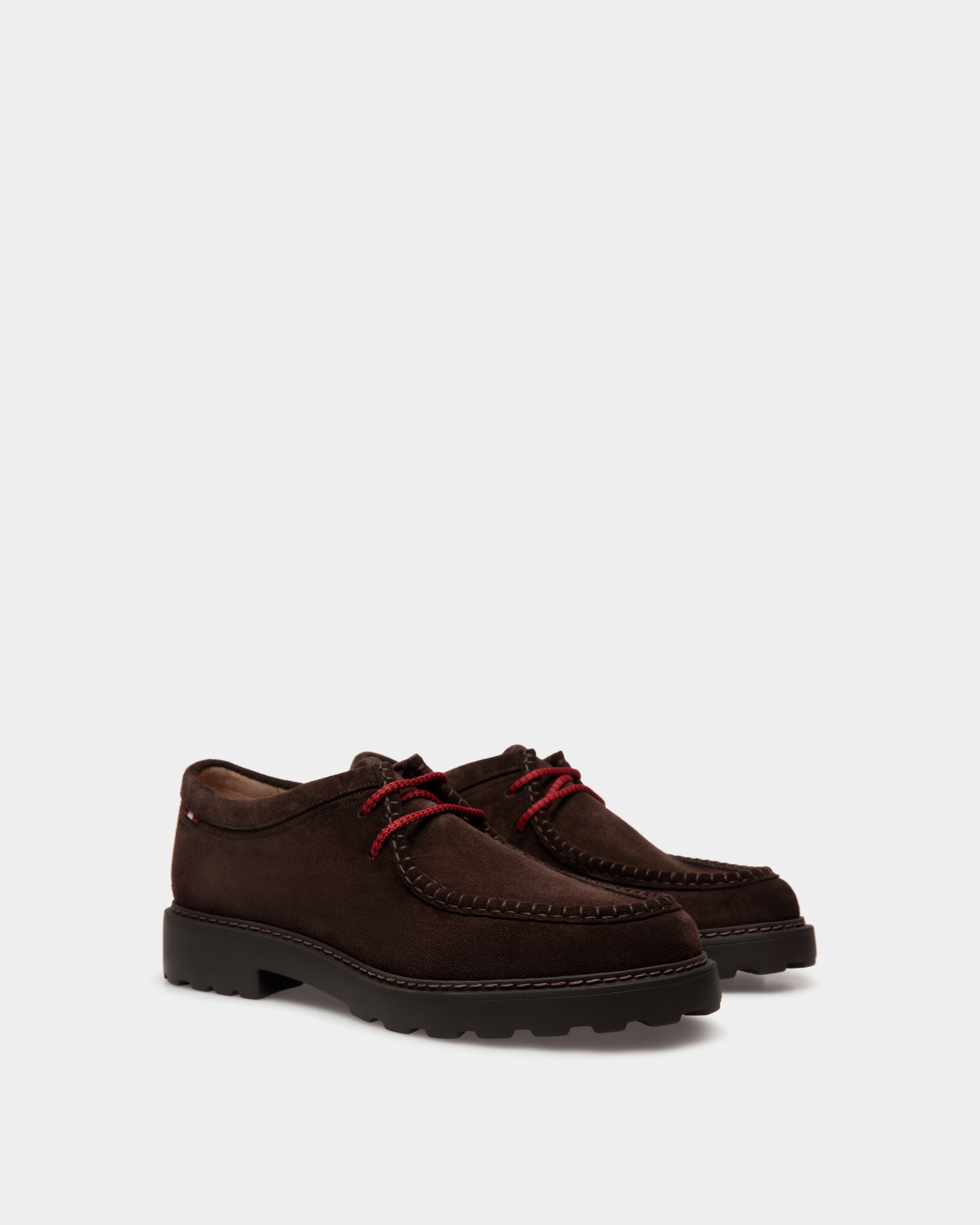 Gusto Derby in Ebano Suede - Men's - Bally - 03