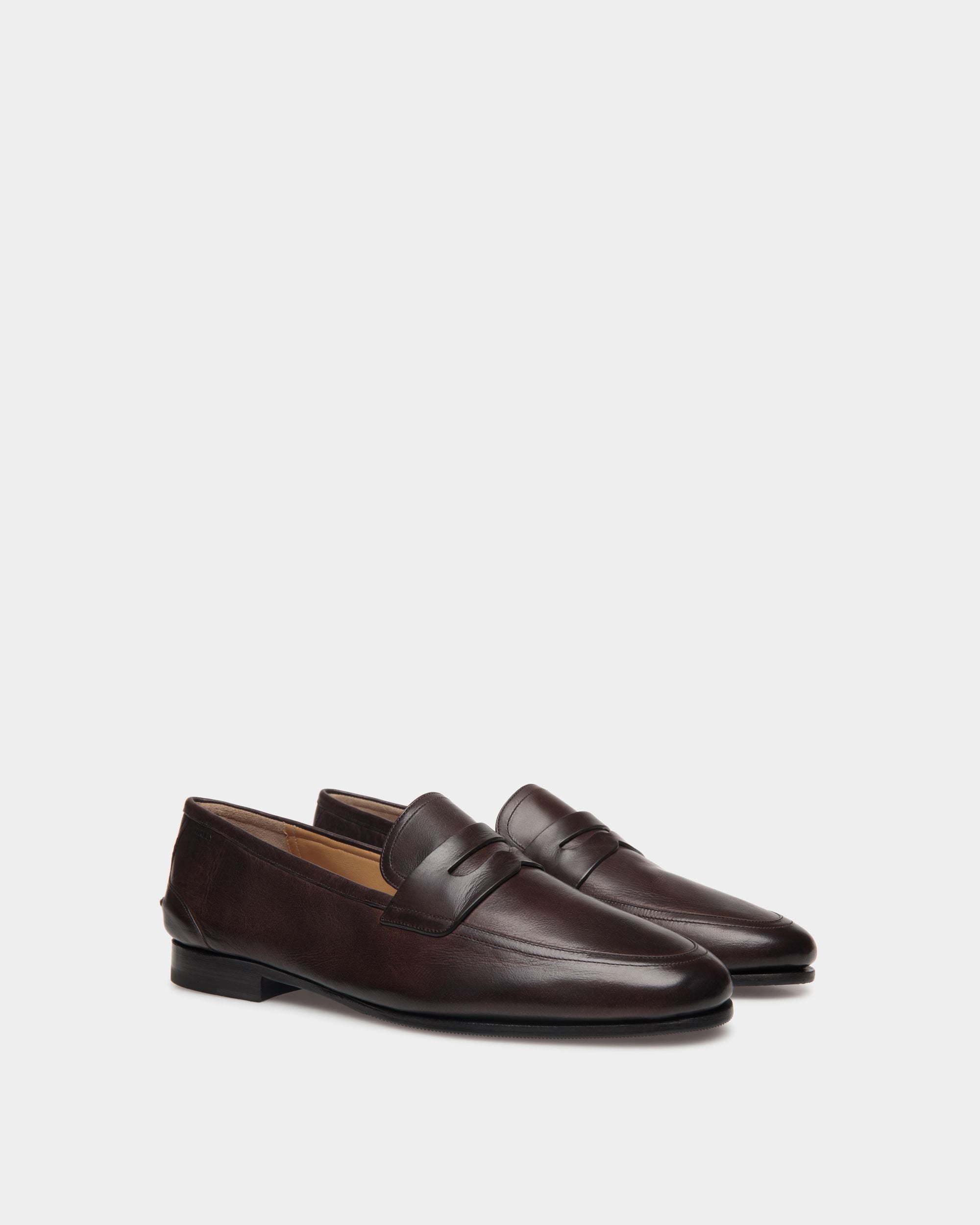 Plume Loafer in Ebano Leather - Men's - Bally - 03
