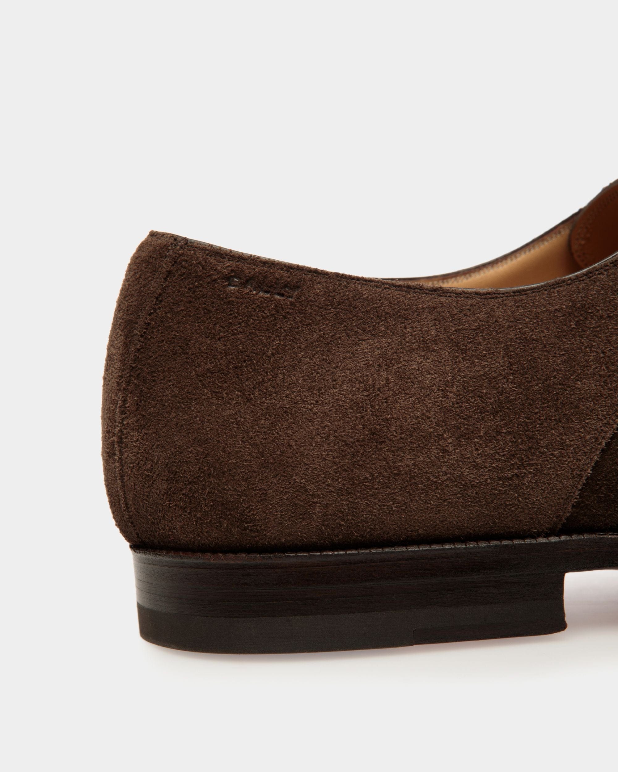 Carl Derby in Ebano Suede - Men's - Bally - 06