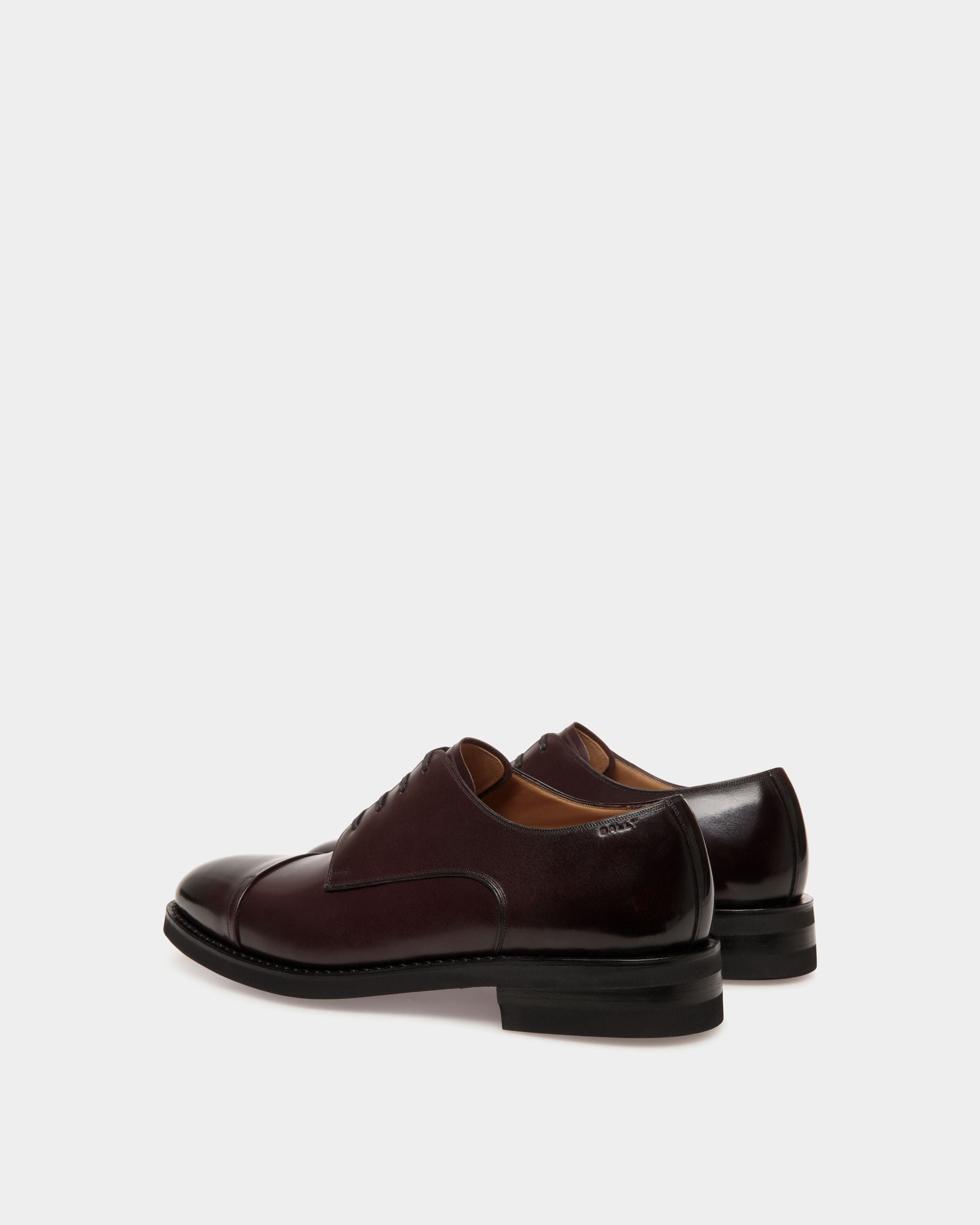 Scribe Un Derby in Deep Burgundy Leather - Men's - Bally - 03