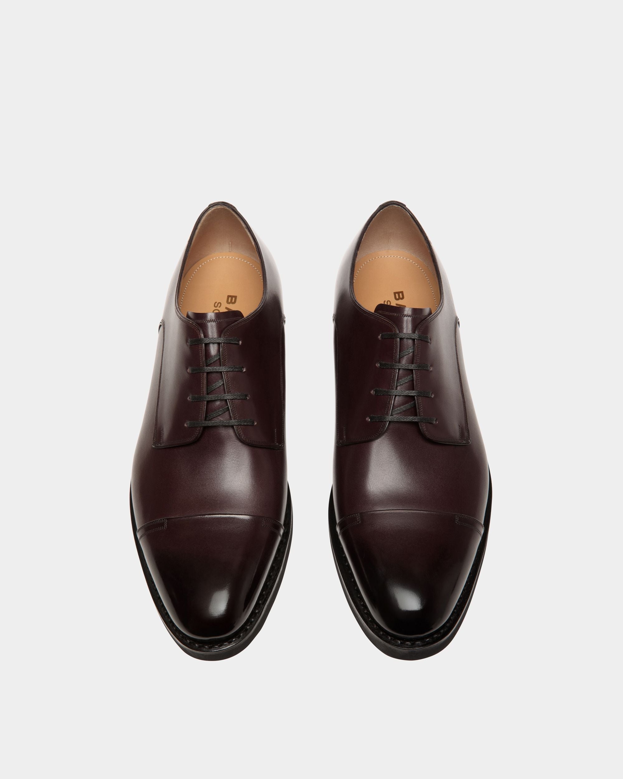 Scribe Un Derby in Deep Burgundy Leather - Men's - Bally - 04