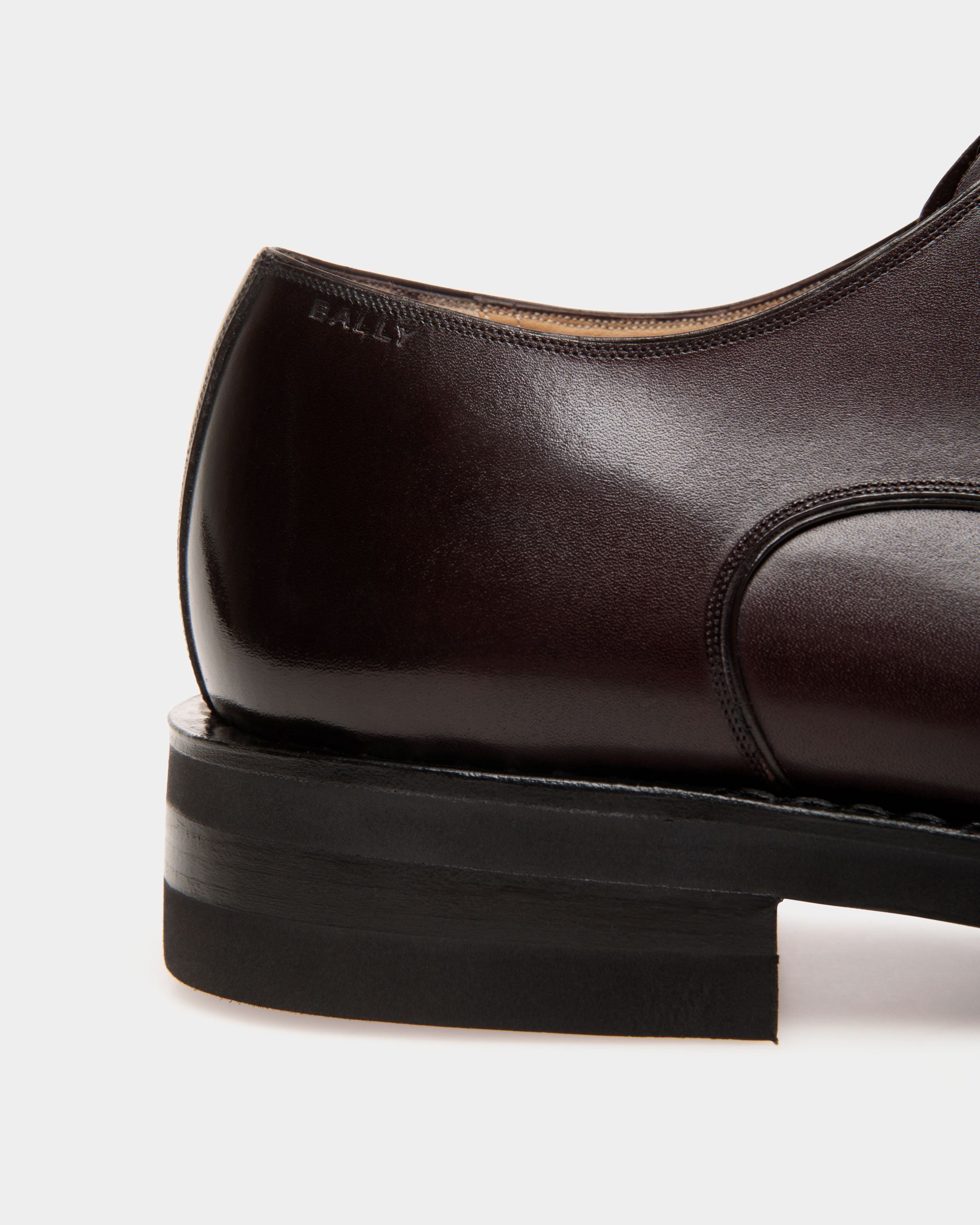 Scribe Un Derby in Deep Burgundy Leather - Men's - Bally - 05