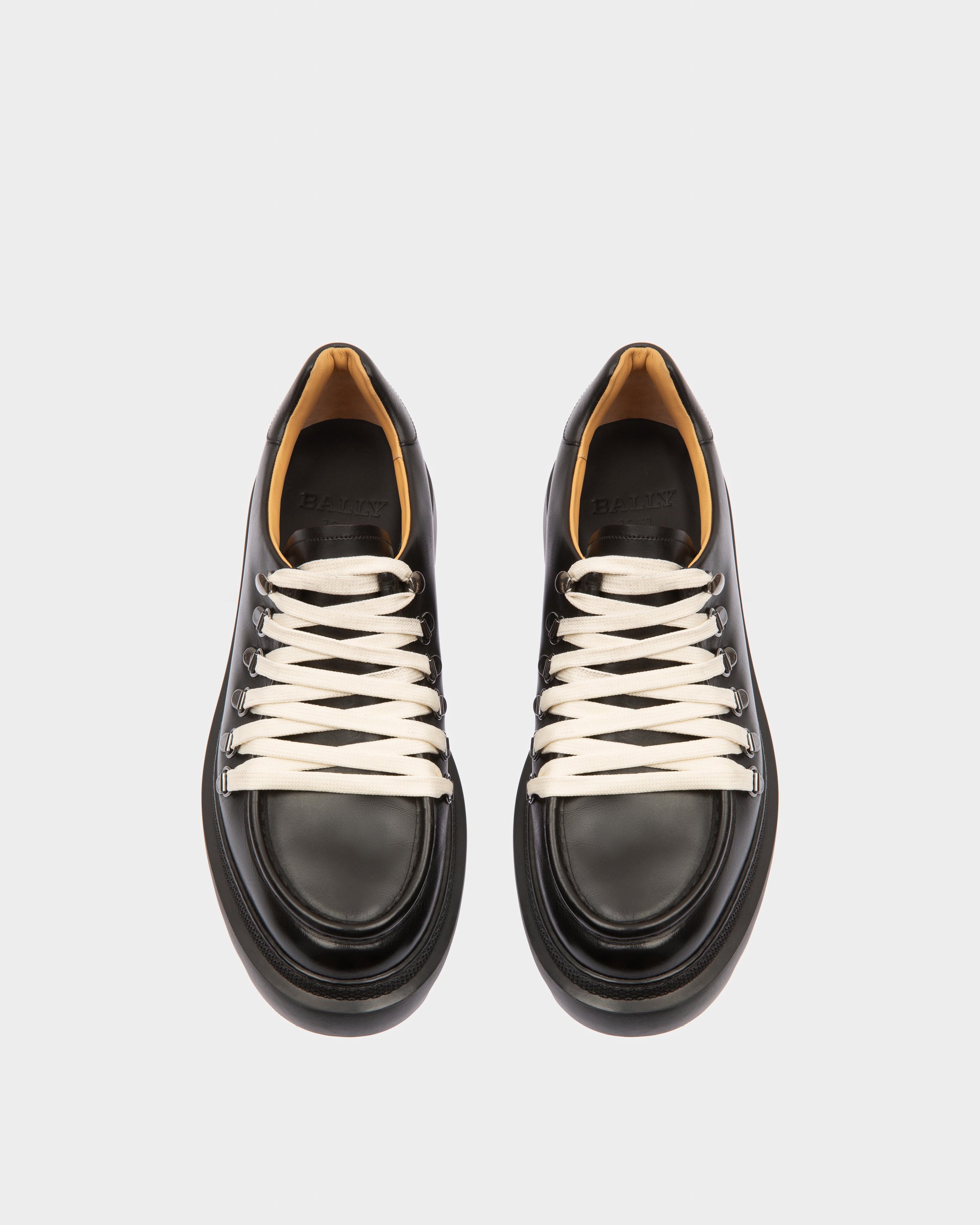 Varshal Leather Derbies In Black - Men's - Bally - 02