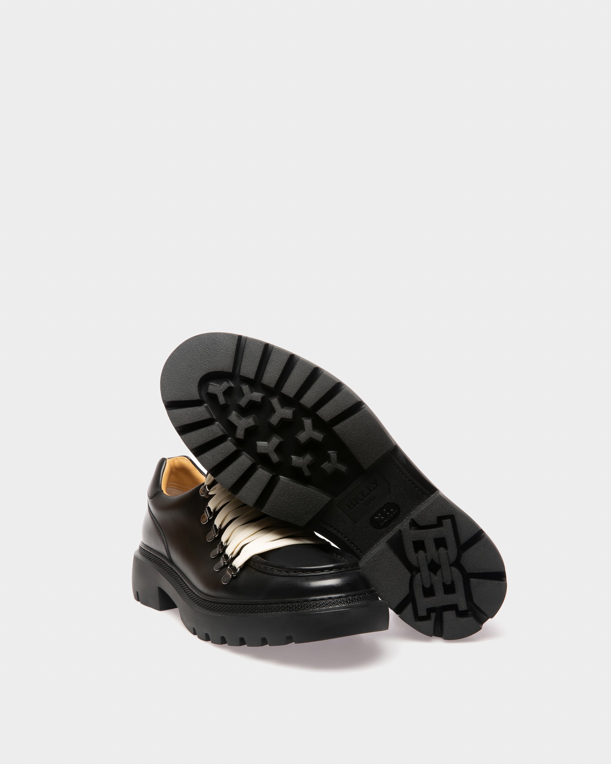 Varshal Leather Derbies In Black - Men's - Bally - 05