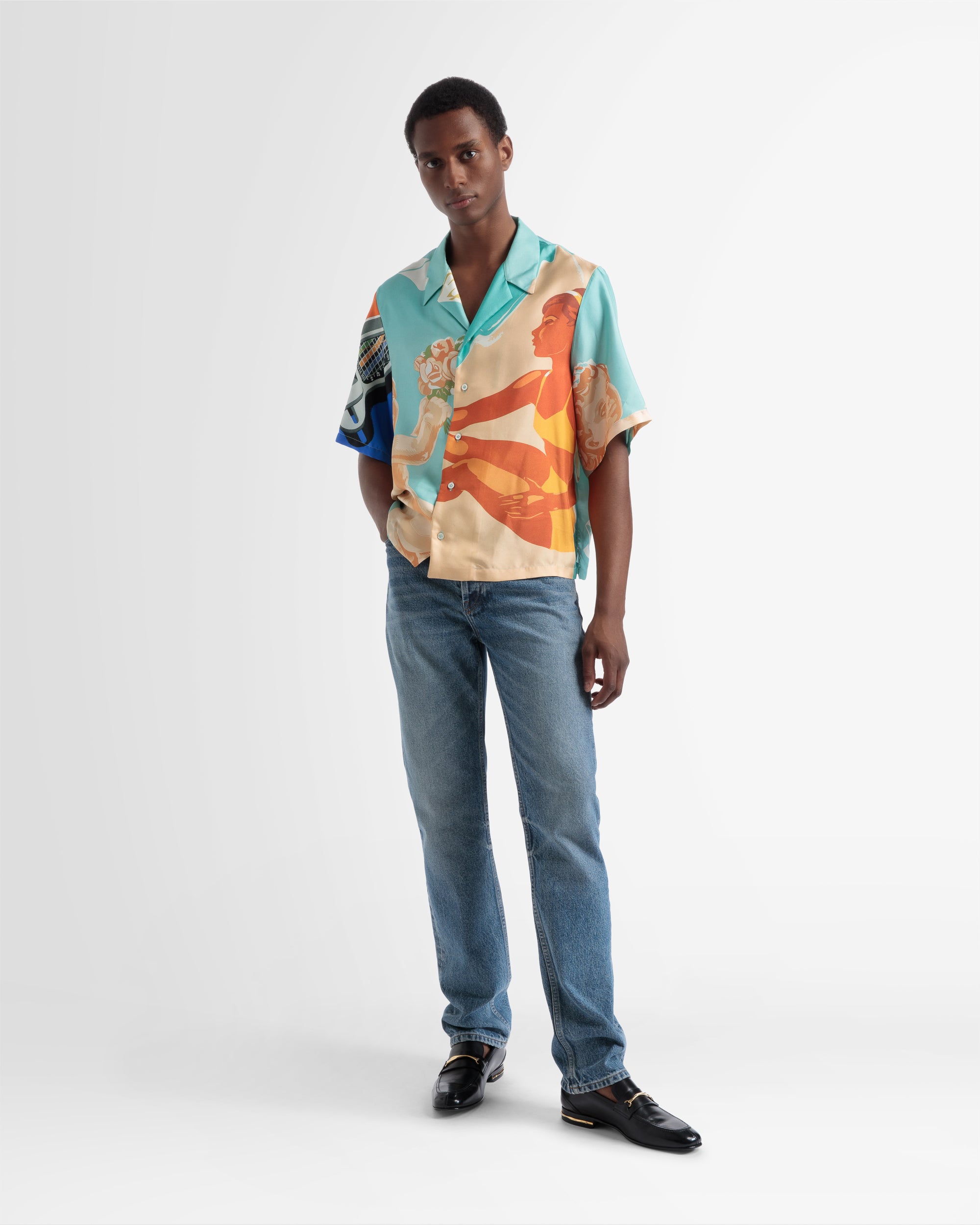 Silk Bowling Shirt In Multicolour - Men's - Bally - 01