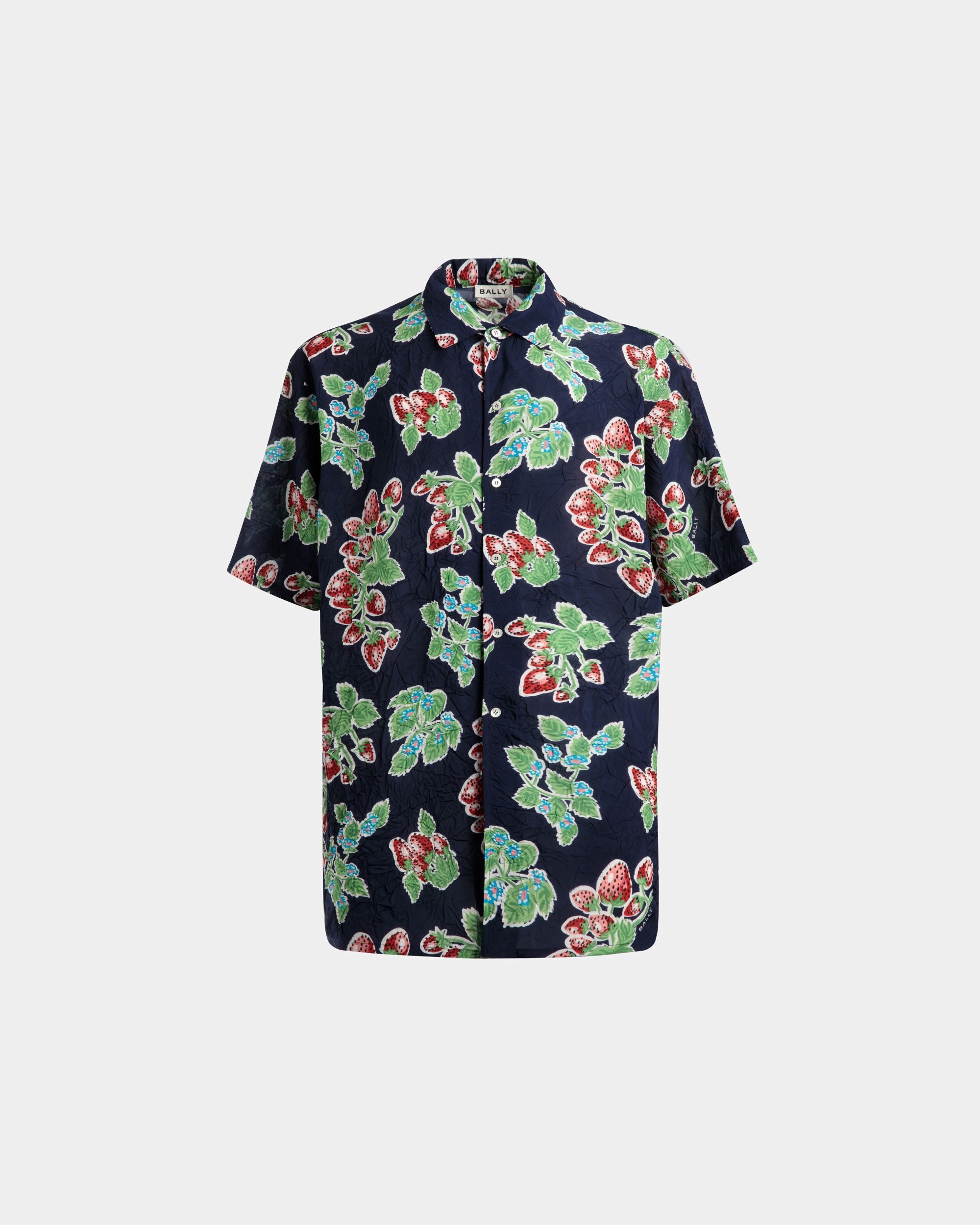 Printed Shirt in Strawberry Print Fluid Poplin - Men's - Bally - 01